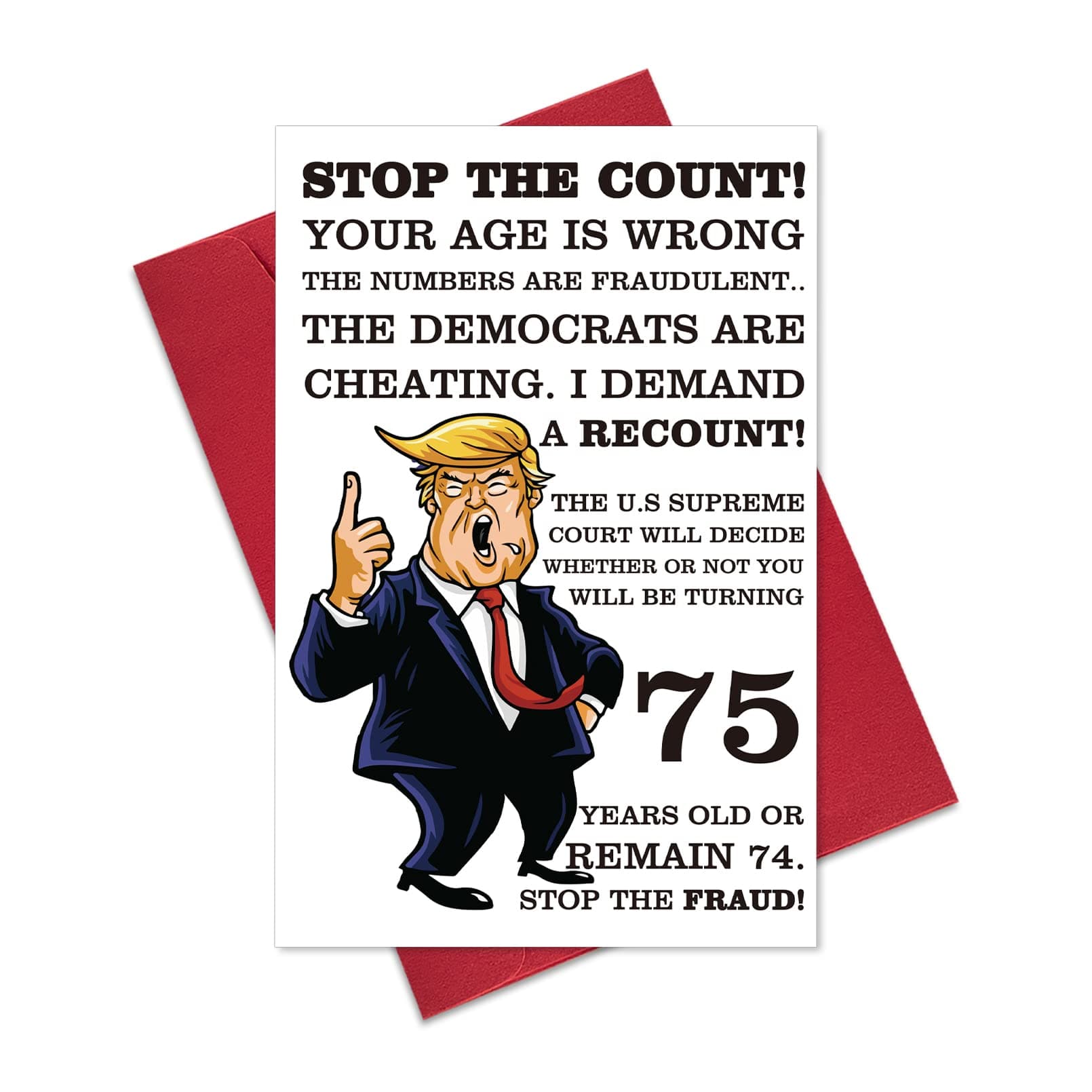 Ogeby Funny 75th Birthday Card, Hilarious 75 Years Old Birthday Card Gift for Friends, Dad, Mom, Husband, Wife, Brother, Sister