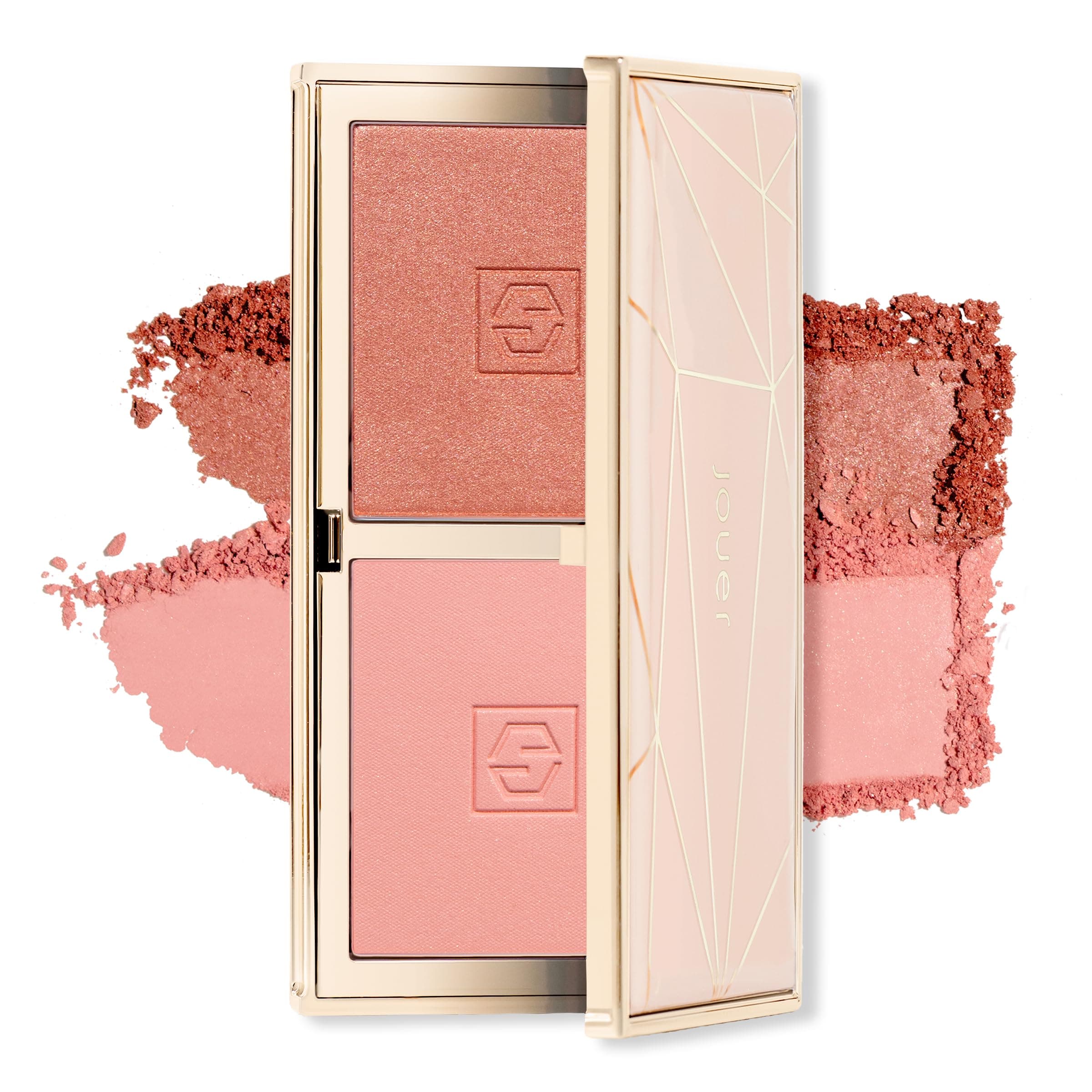 Blush Bouquet Duo 2 Shade Blush Palette High Pigment Powder Natural Flush Beauty Cosmetics Vitamin E Talc-Free Paraben, Gluten & Cruelty Free