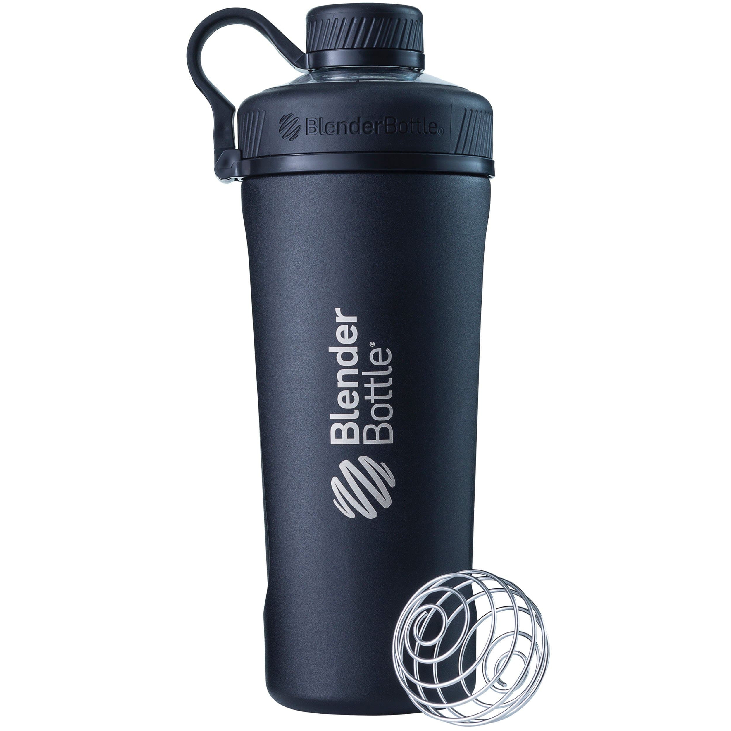 BlenderBottle Radian Stainless Steel 26oz プロテインシェイカー ブレンダーボトル正規品 容量760ml (メモリ530ml) ブラック BBRDS26-BK