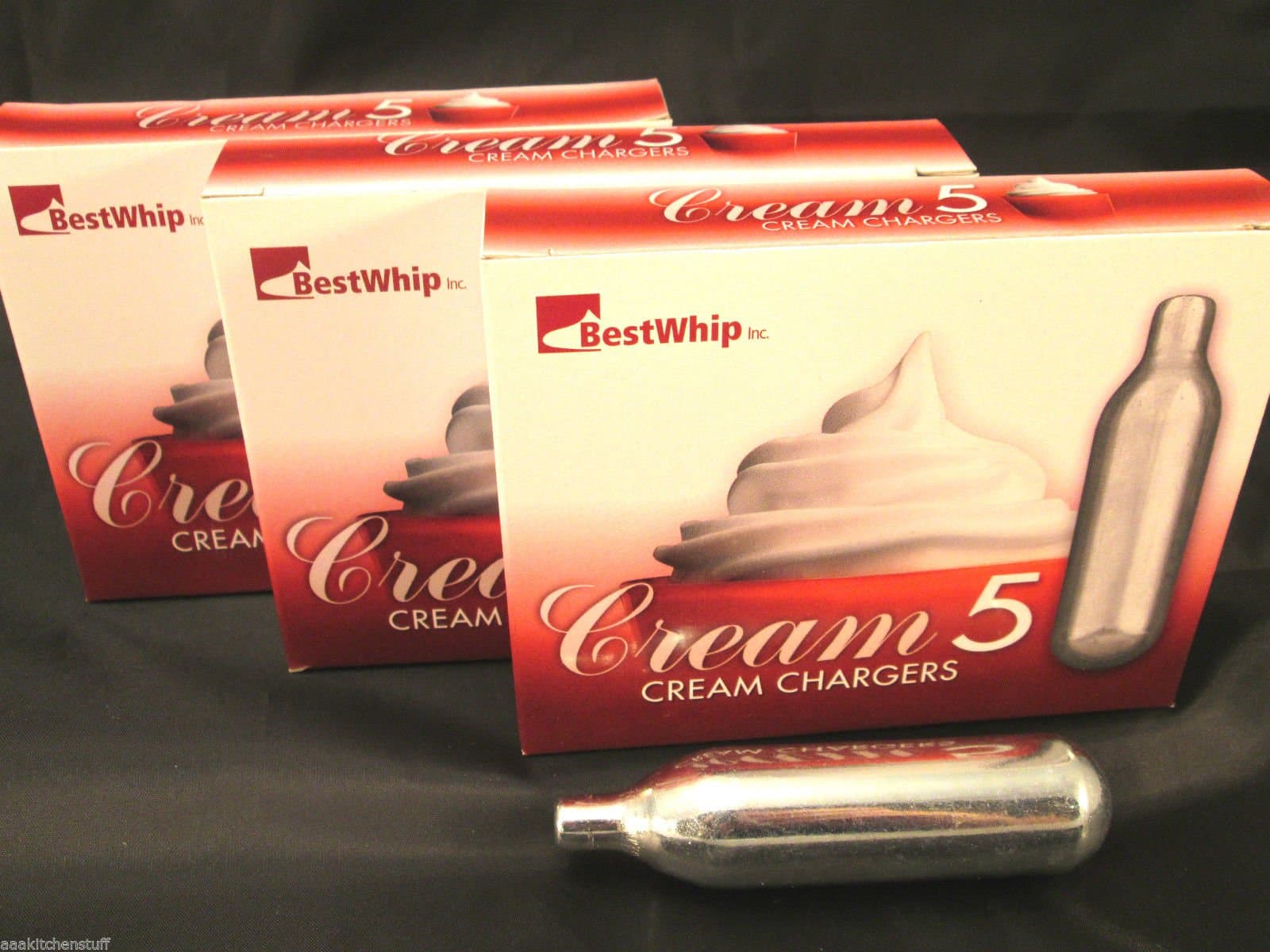 200 Double Whipped Cream Chargers 16g N2O - 40 boxes of 5
