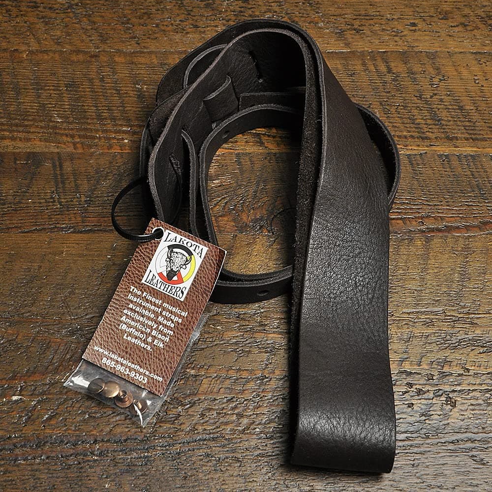 Lakota Leathers Banjo Strap Non-Cradle 2 Inch Mahogany