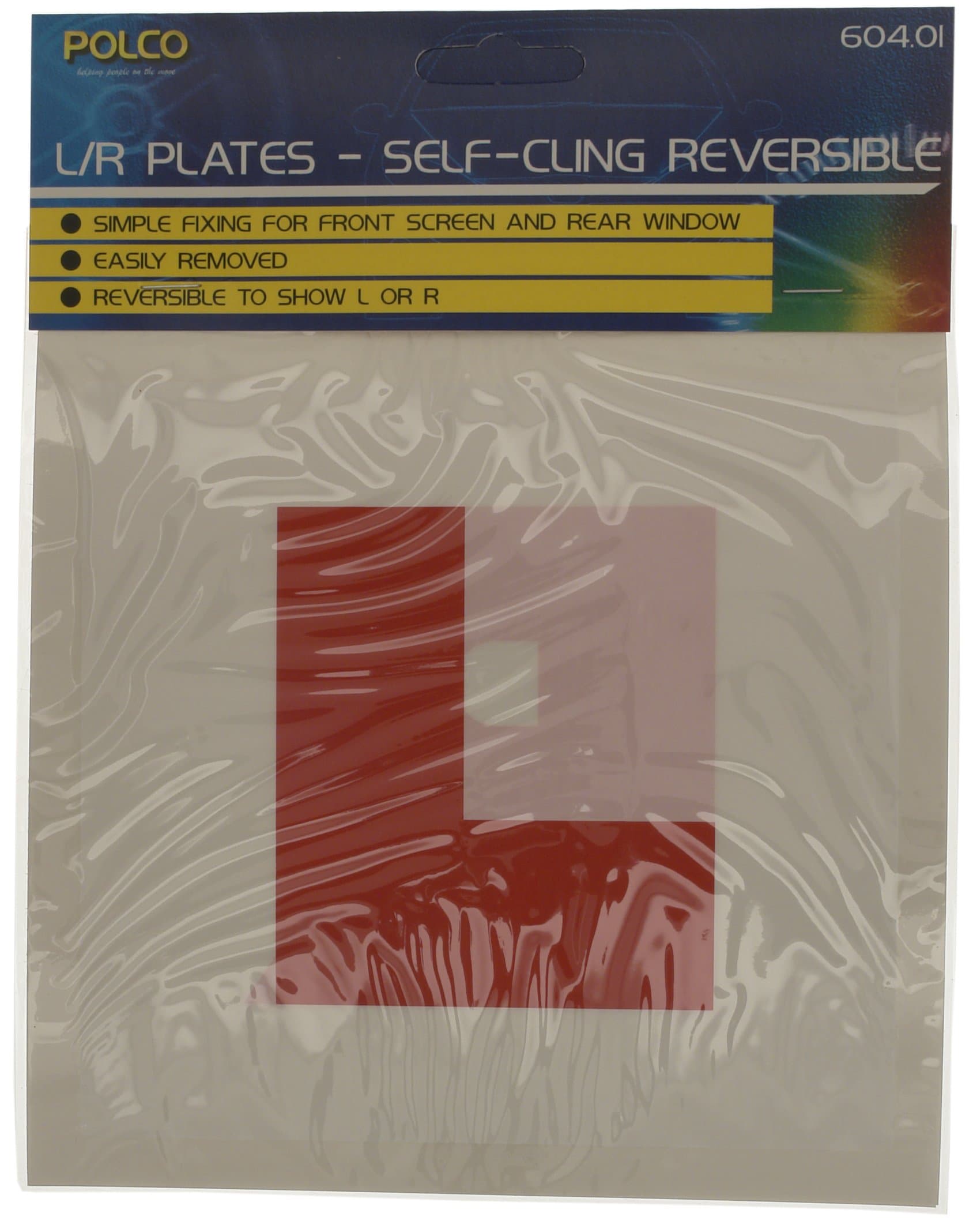 Polco 604.01 Pair of L-Plates Self Cling