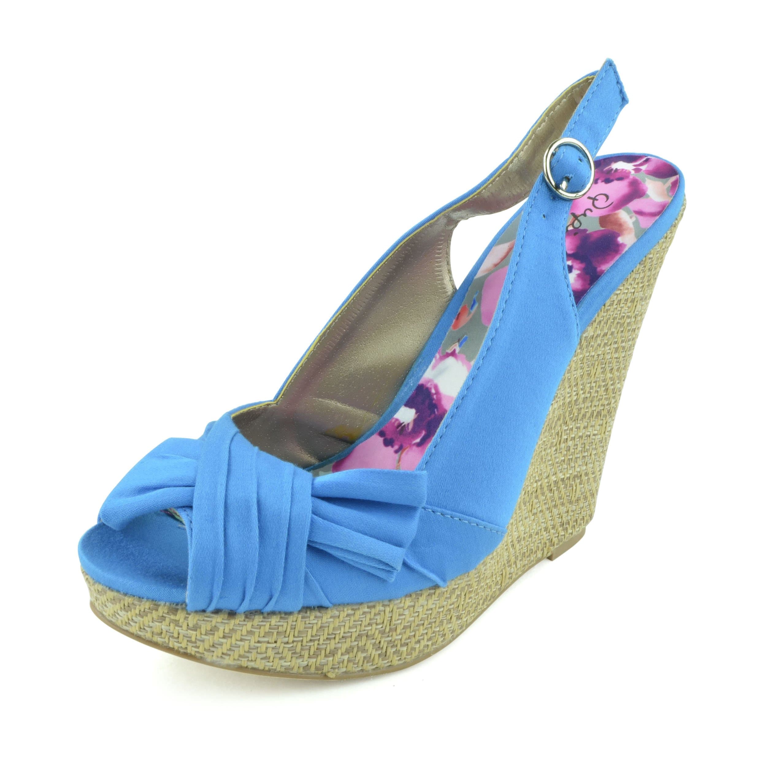 Giovani Donne - Women's Strappy Open Toe Platform Wedge Fashion Shoes