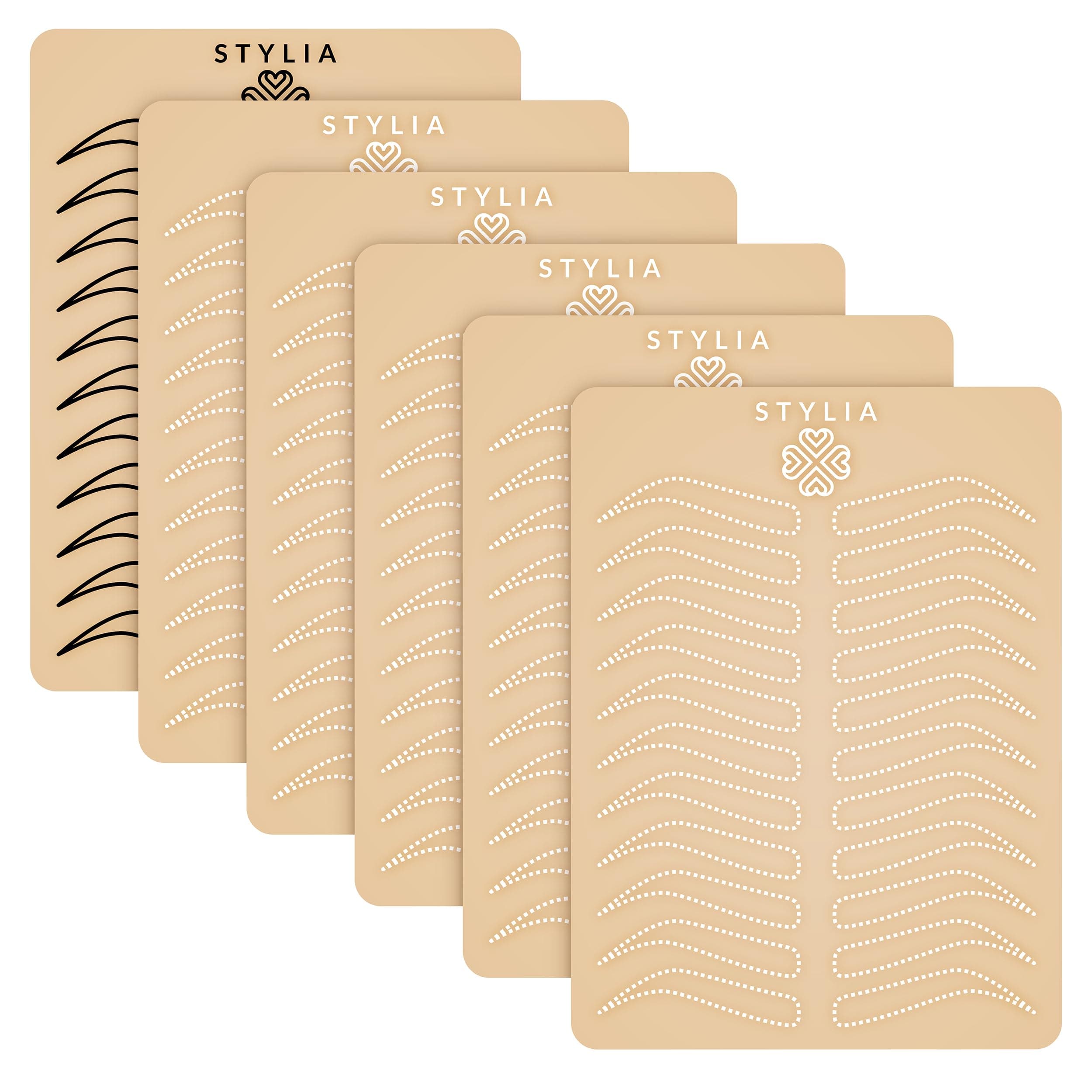 Microblading Supplies 6 Piece Inkless Double Sided Practice Skin For Eyebrow Tattoos: Permanent Makeup Silicone Skins To Practice Brow Micro-Blading And Needling, Fake Skin Sheets