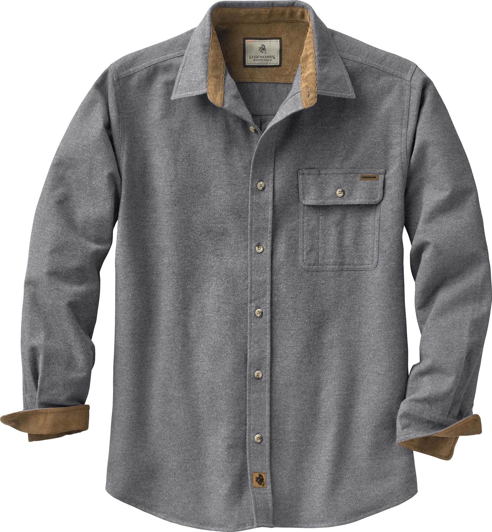 Legendary Whitetails Mens Long Sleeve Button Down 100% Cotton Flannel Shirt