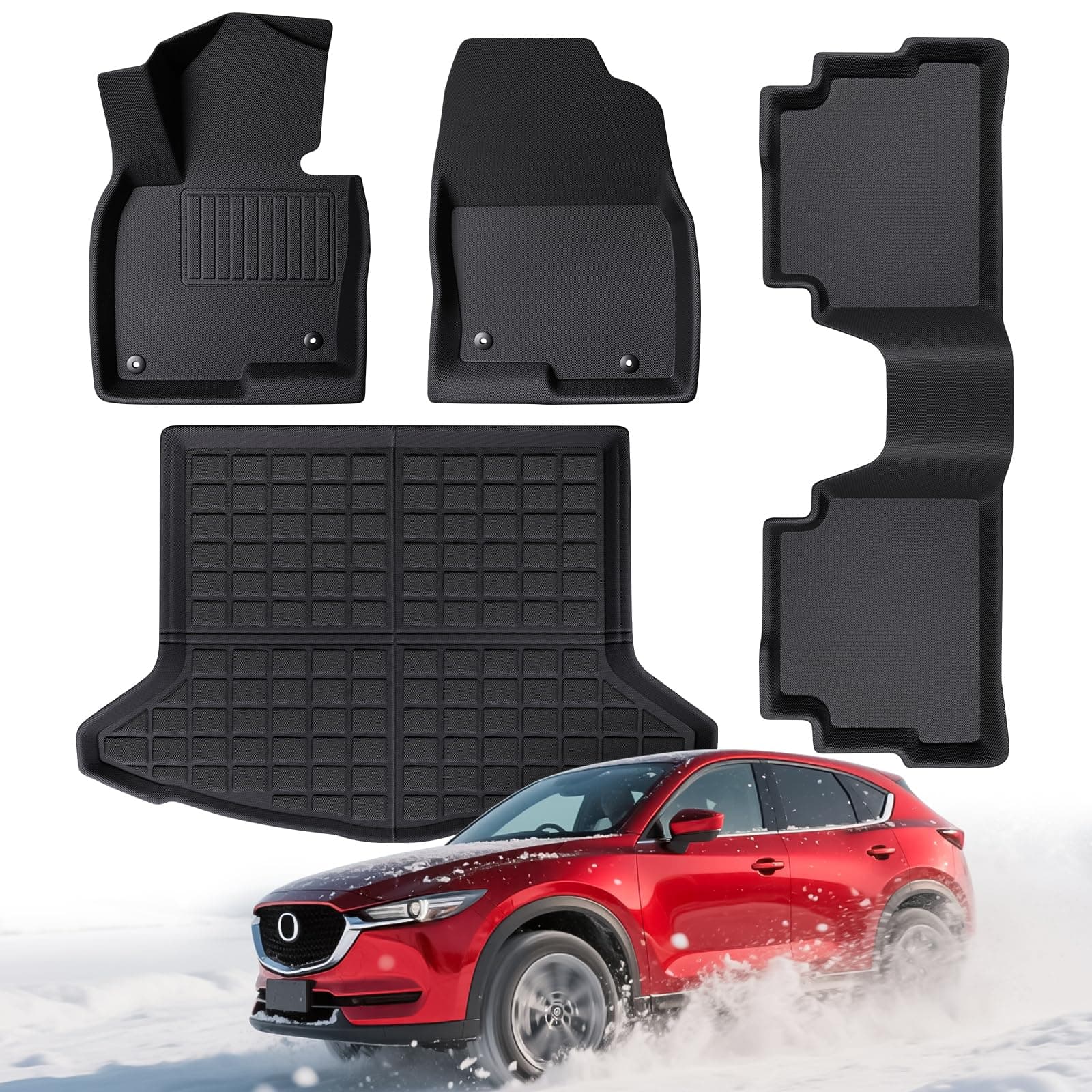 for 2017 2018 2019 2020 2021 2022 2023 Mazda CX5 Floor Mats & Cargo Liner, Mazda CX-5 Floor Mats, Waterproof XPE Mazda CX5 All Weather Floor Mats 2023, 2017-2023 Mazda CX5 Accessories 2023