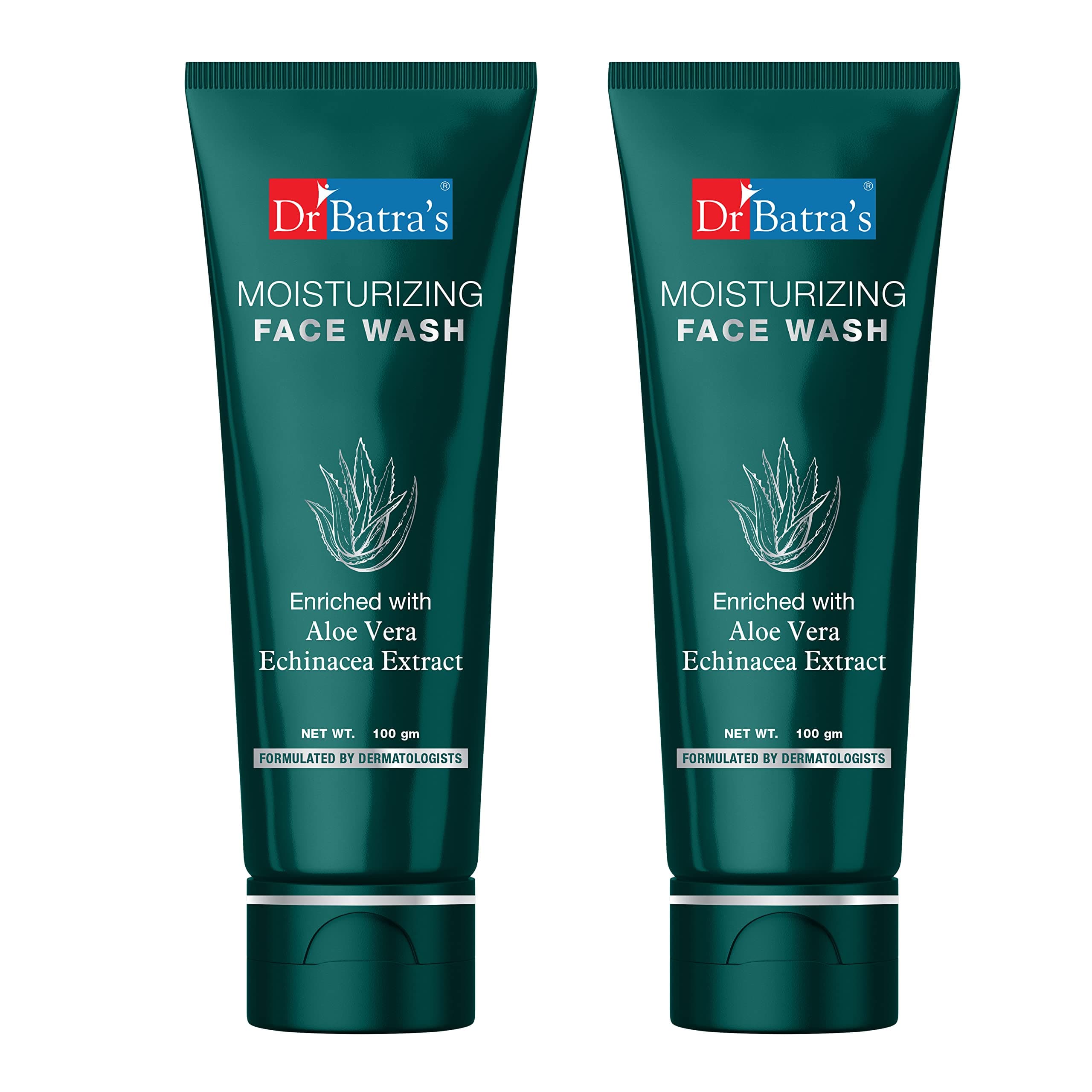 Moisturizing Face Wash, Enriched with Echinacea & Aloe Vera, Face Wash for Clear Skin, Shield for Dry Skin, Prevents from infections 100 gm (Pack of 2)