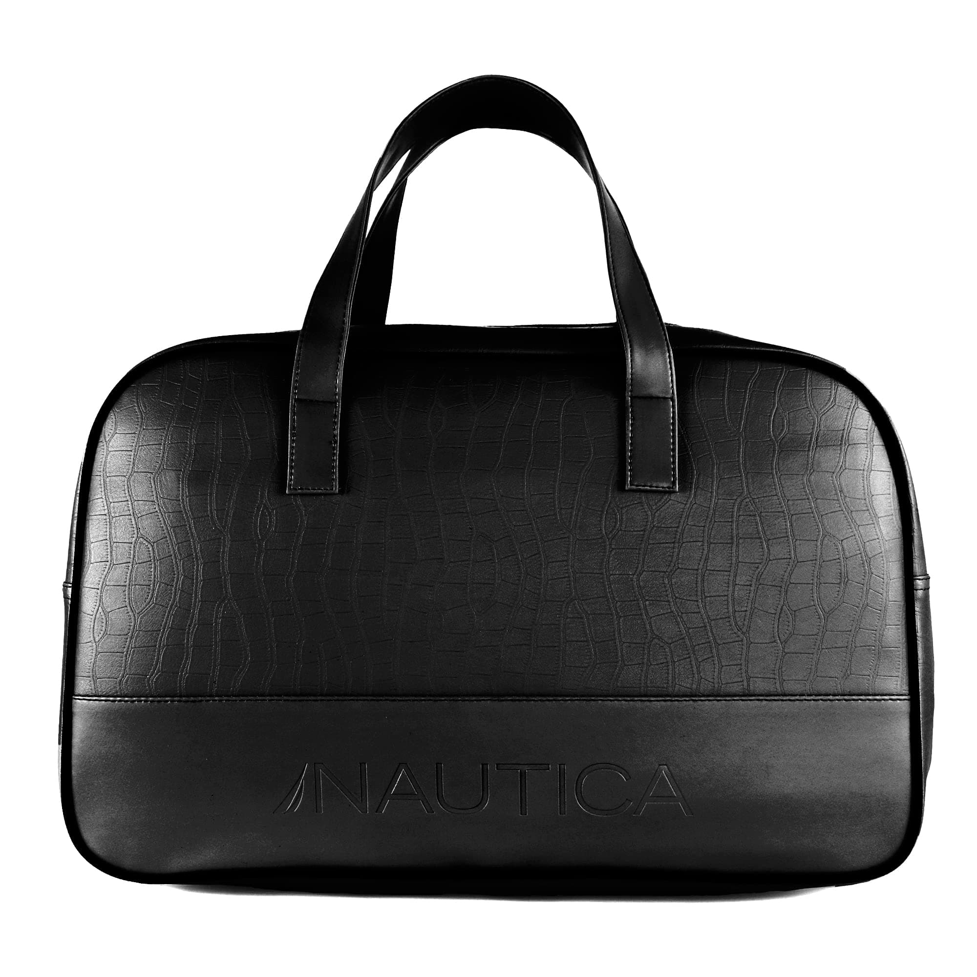 Unisex 25L PU Duffle Bag for Travel | Stylish Leatherette Cabin Luggage with Smooth Zippers | Compact, Comfortable & Spacious for Weekend Trips, Gym & Everyday Use | Black