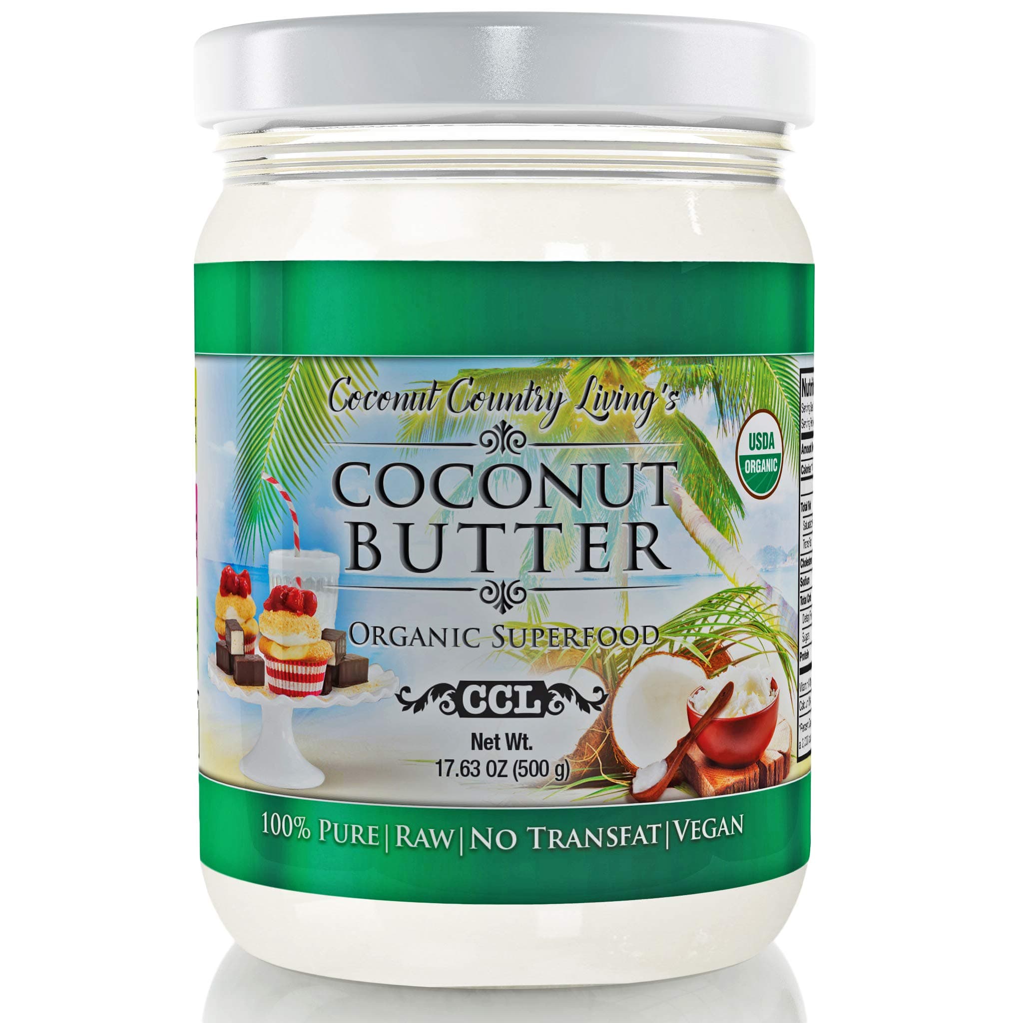 - Organic Coconut Butter 2 Pack 17.63 oz each Stone Ground Pureed w/ E-Book of Organic Gourmet Keto Paleo Friendly Recipes