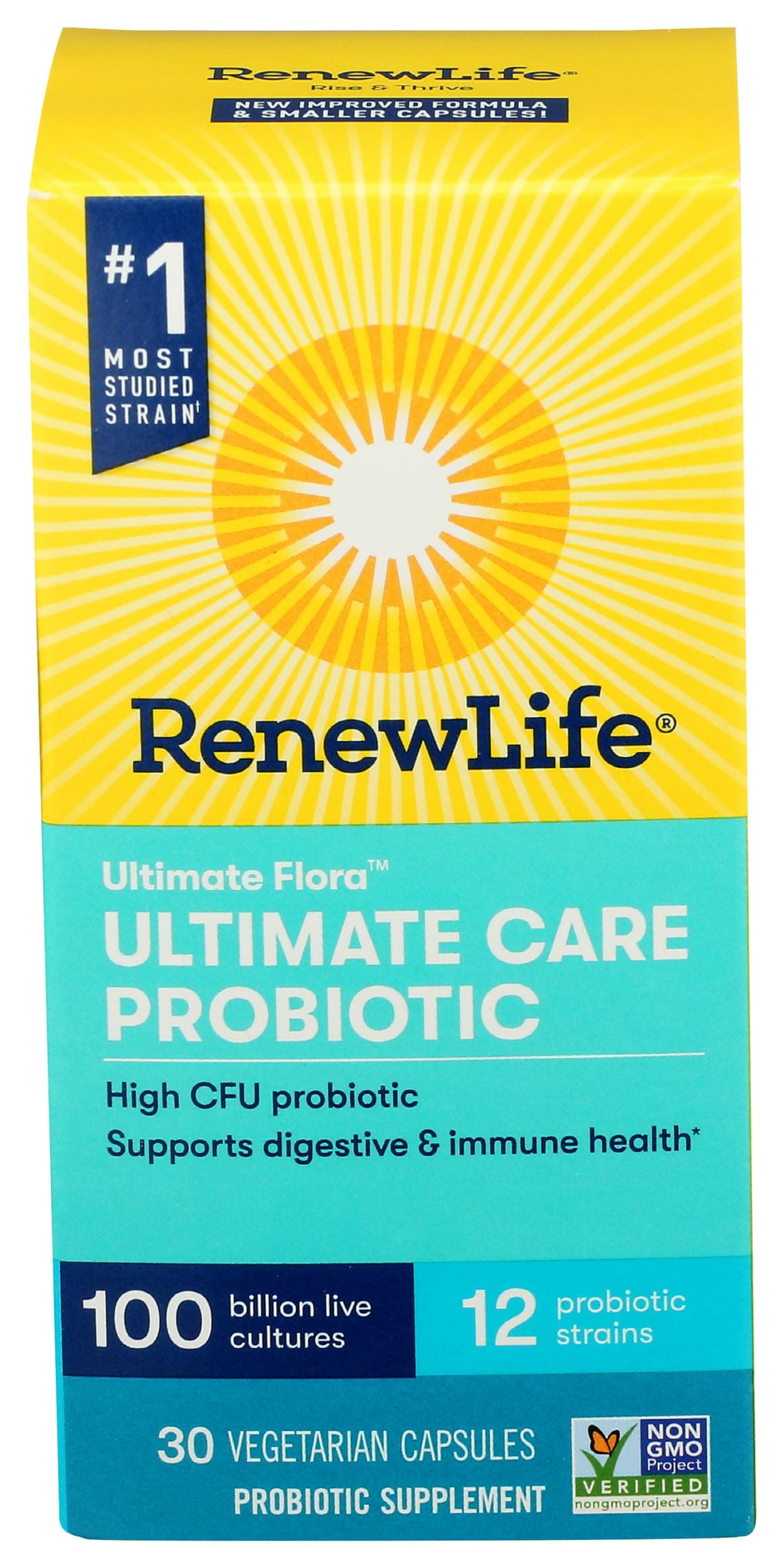 Ultimate 100 Billion Flora Probiotic Capsules, 30 Capsules