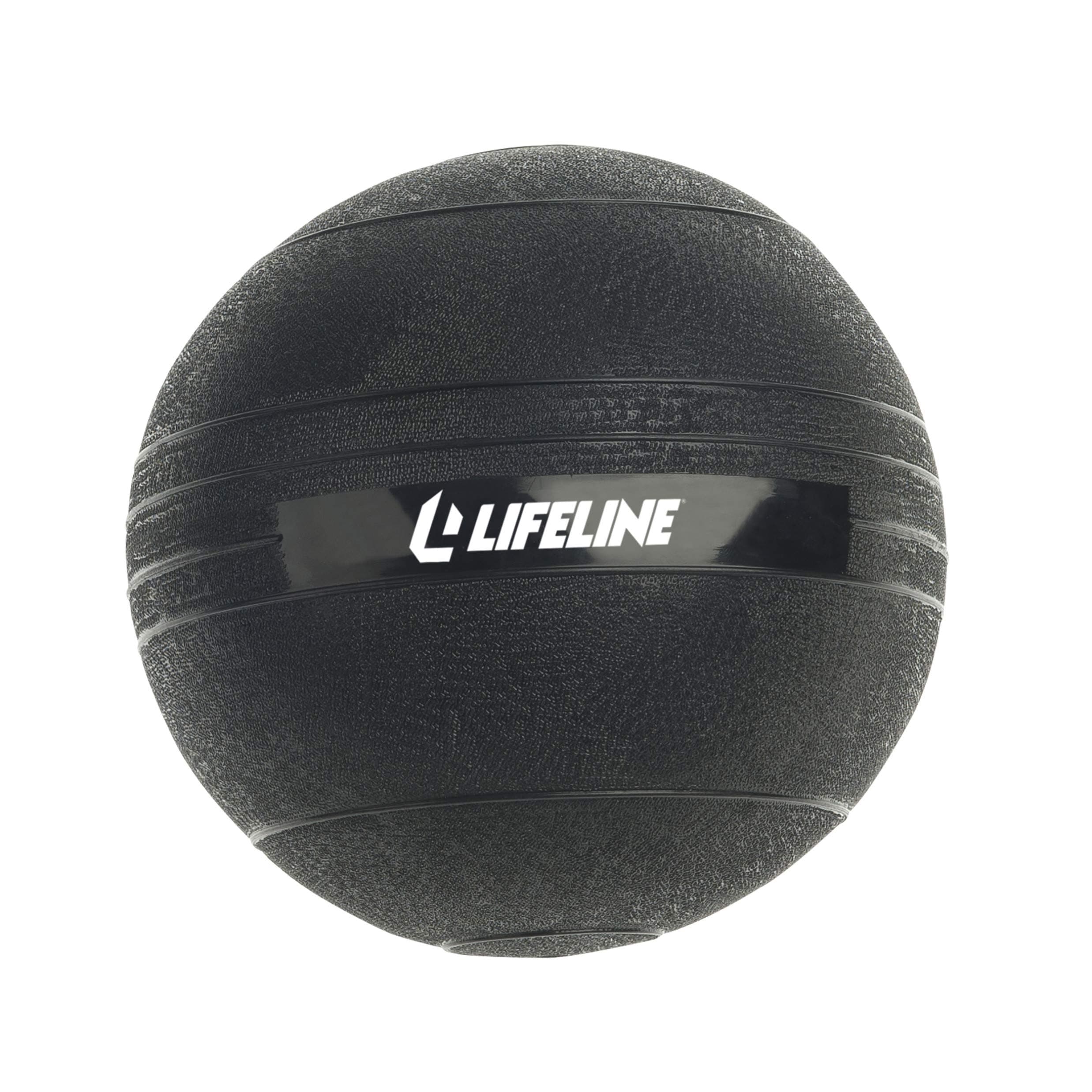Lifeline Rubberized, Non-Bounce Weighted Exercise Slam Ball with Easy to Grip Surface - 8 lbs.