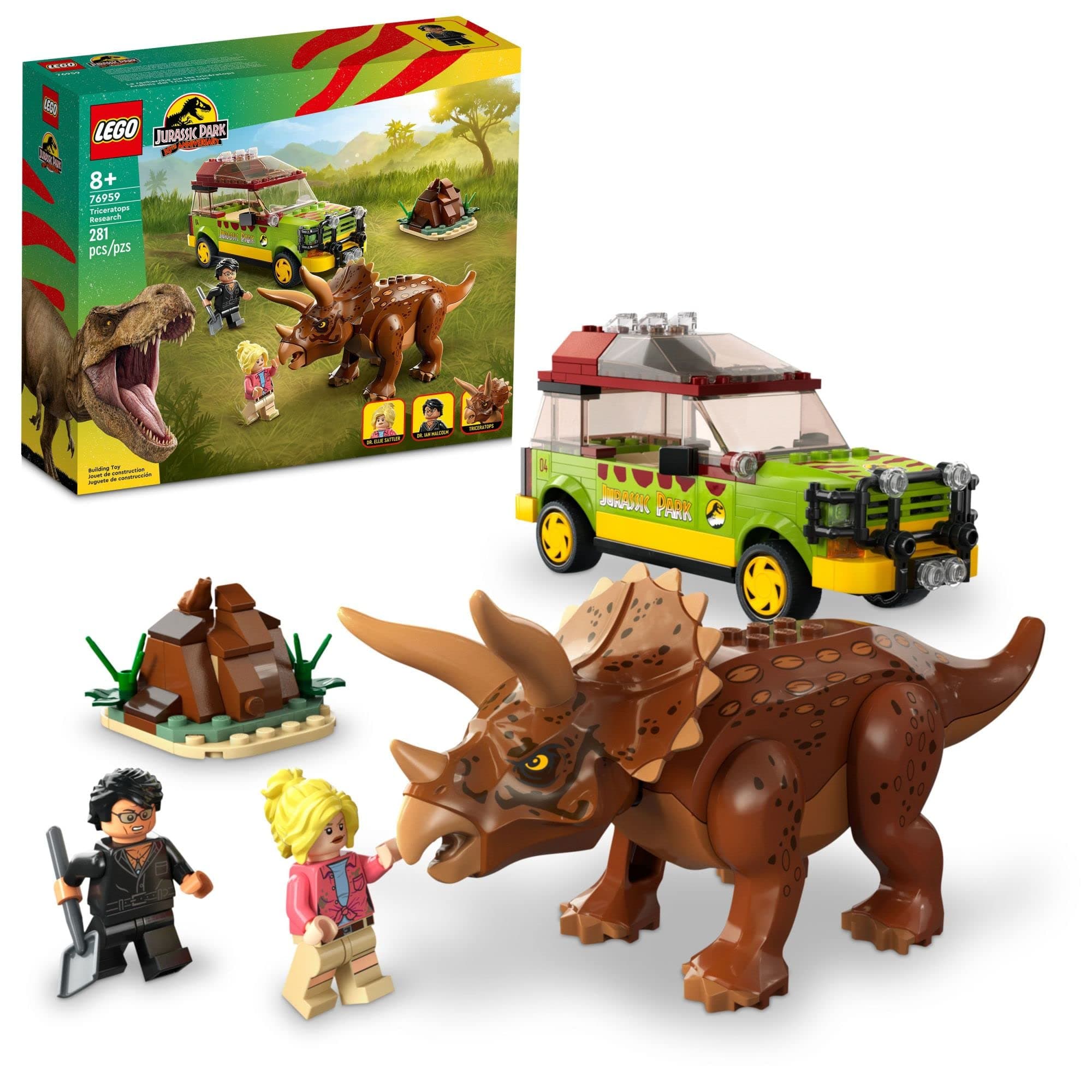 LEGO Jurassic World 76959 Triceratops Research (281 Pieces)