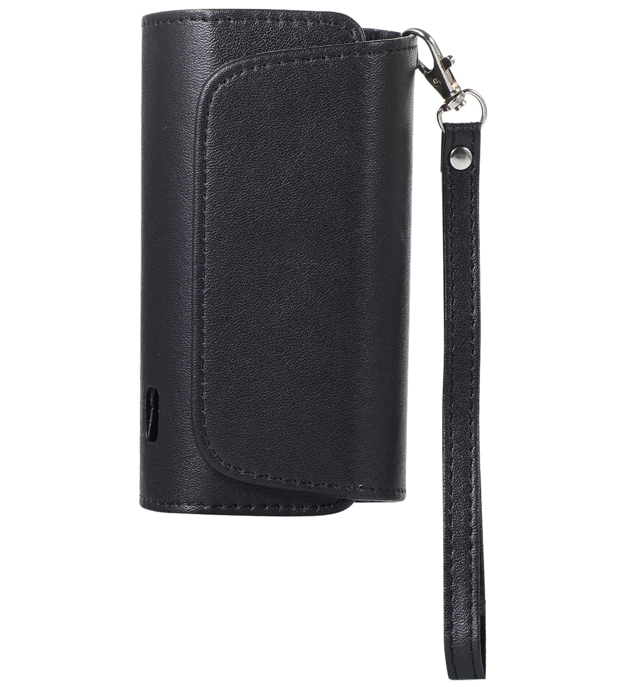 TPU Case Convenient Lanyard Storage Bag Compatible with IQS 3.0 Duo High PU Leather Protective Case Protective Pouch Bag Carry Wallet Storage Cover with Lanyard for IQS 3/Duo (1PACK/Black)