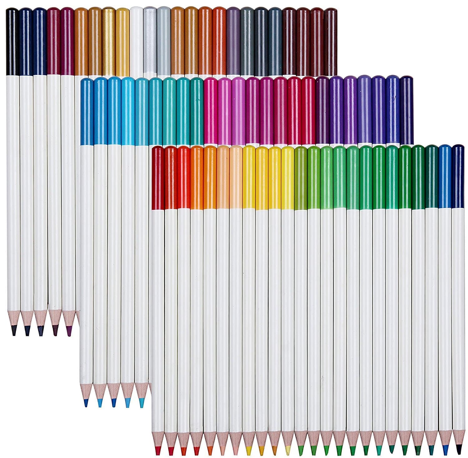 72 No Duplicates Colors Pack Art Drawing Colored Pencils Set with Tin Case