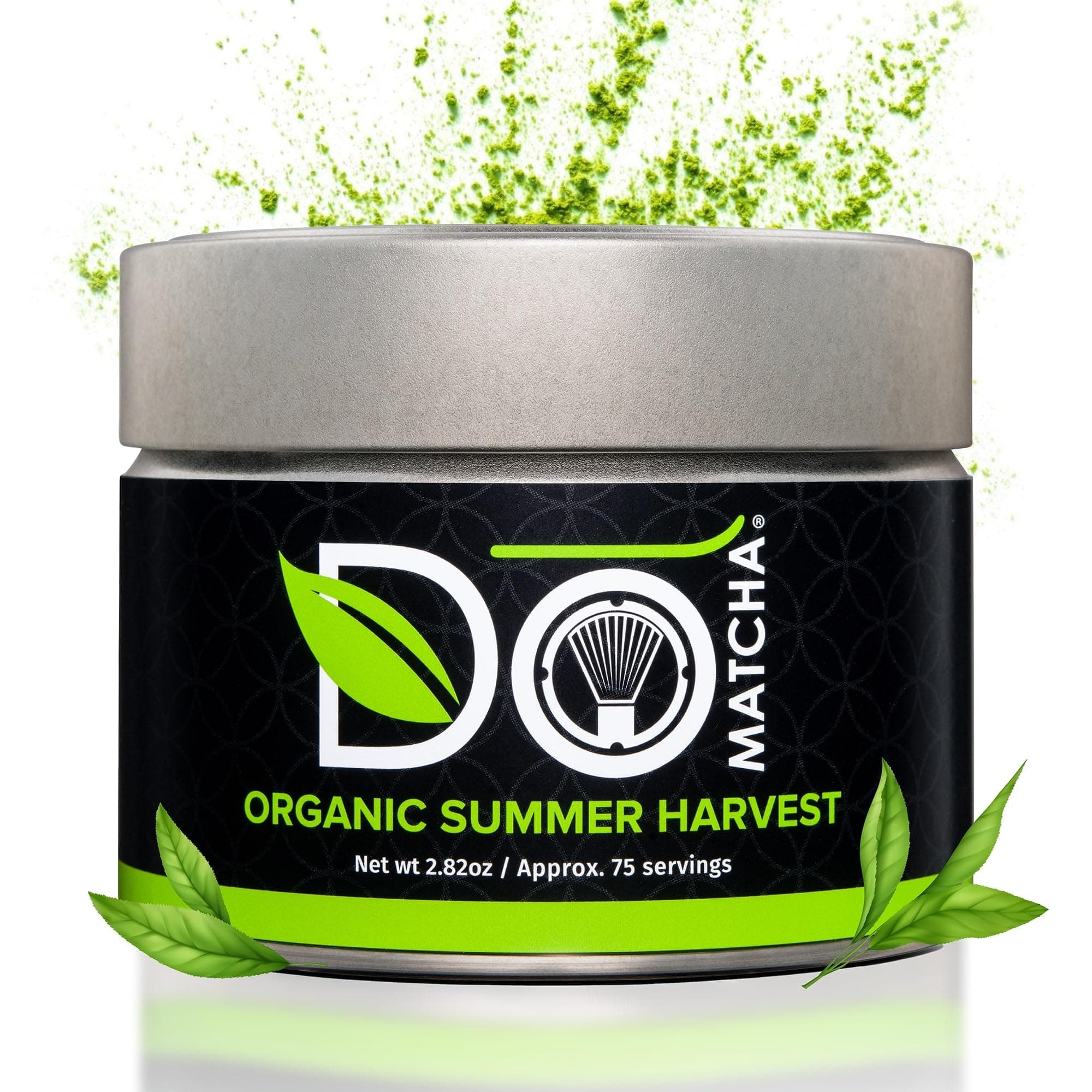 Organic Summer Harvest Matcha Powder, Natural Source of Antioxidants, Caffeine, and L-Theanine, Promotes Focus and Relaxation, 75 Servings (2.82 oz)