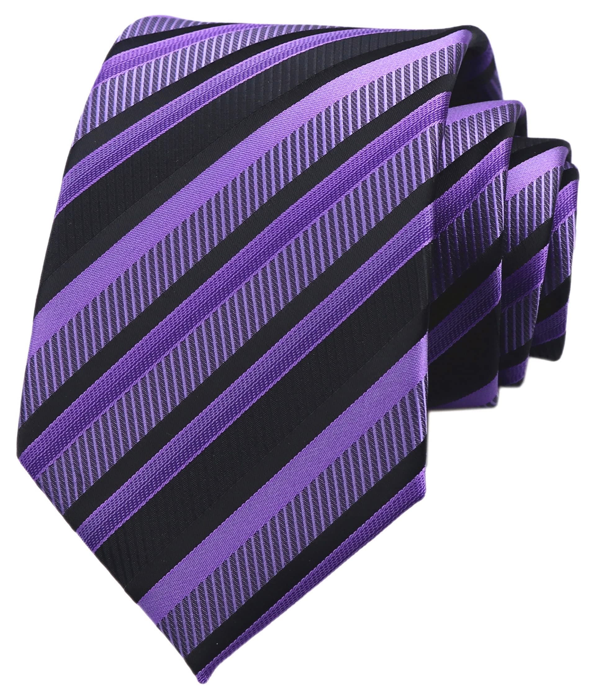 Men's Classic Stripe Jacquard Woven Silk Tie Formal Party Suit Necktie