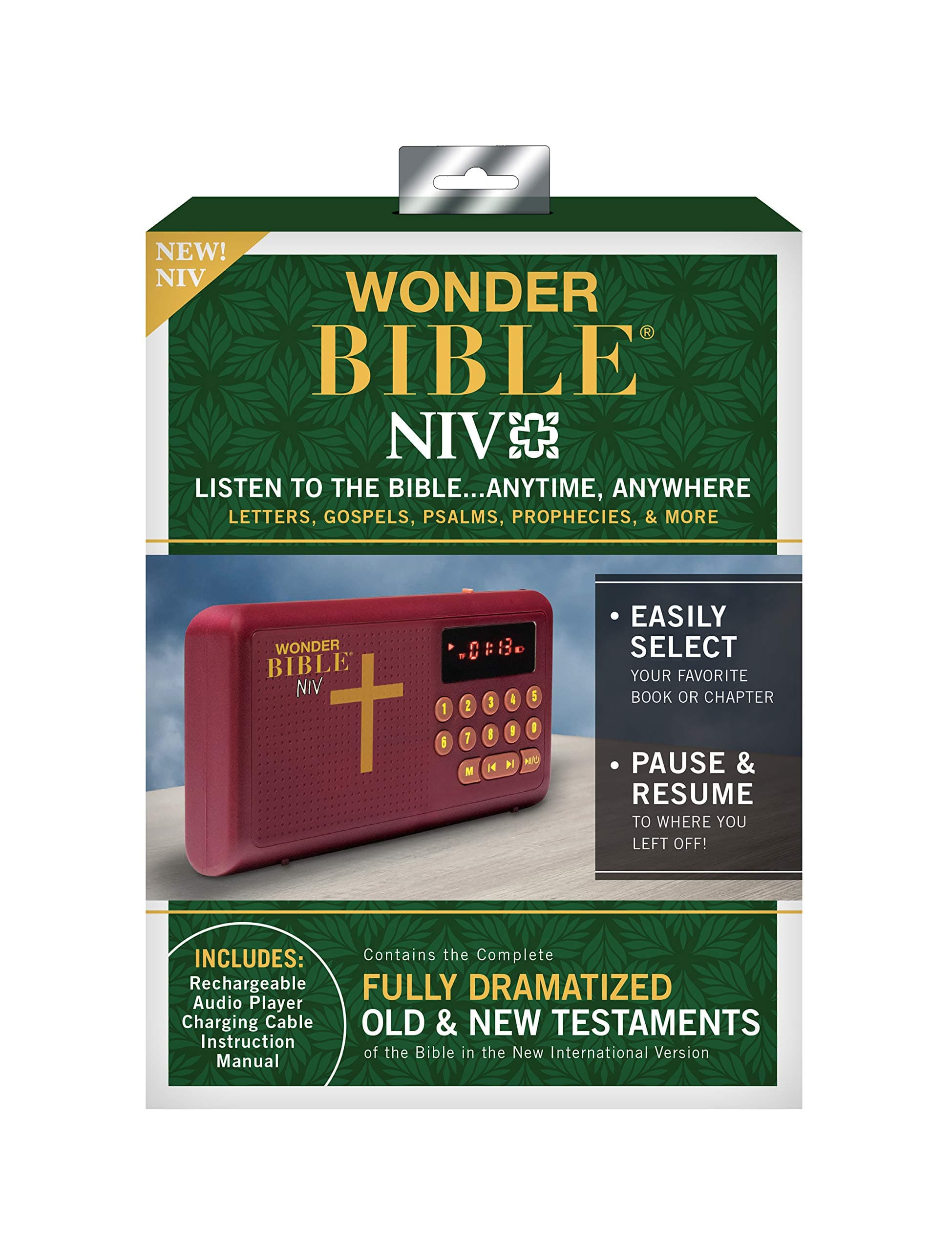 NIV- The Audio Player That You Can Listen to, New International Version, New & Old Testament as Seen On TV