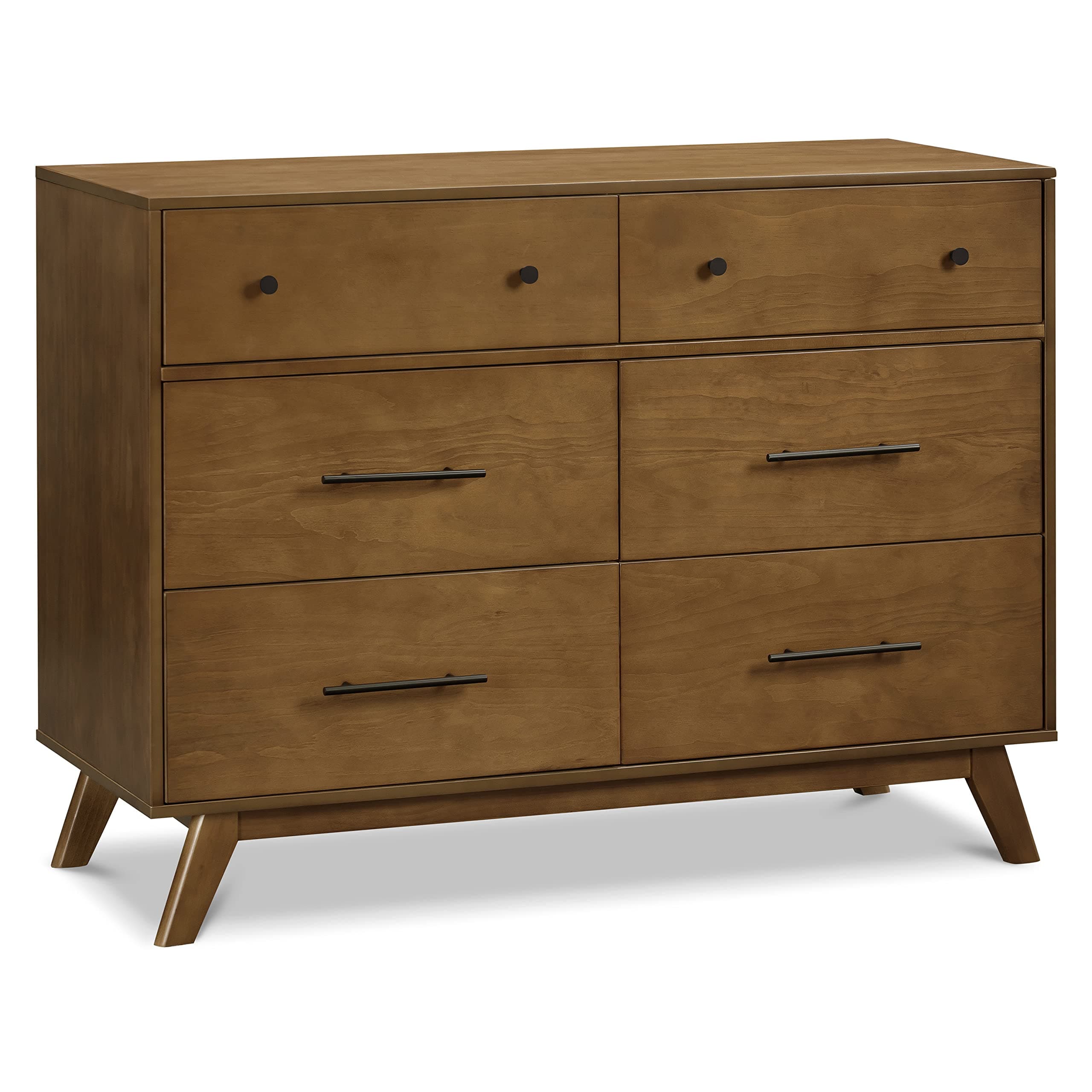 Otto 6-Drawer Baby Dresser for Bedroom - GREENGUARD Gold Certified - Multi-Purpose Storage Double Chest of Drawers for Boys and Girls -Dresser for Kids Bedroom, Living Room, Nursery -Walnut