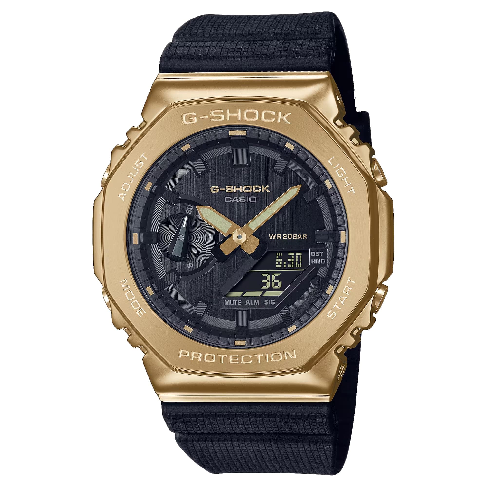 Casio G-Shock Men's GM2100G-1A9 Black/Gold Analog-Digital Watch