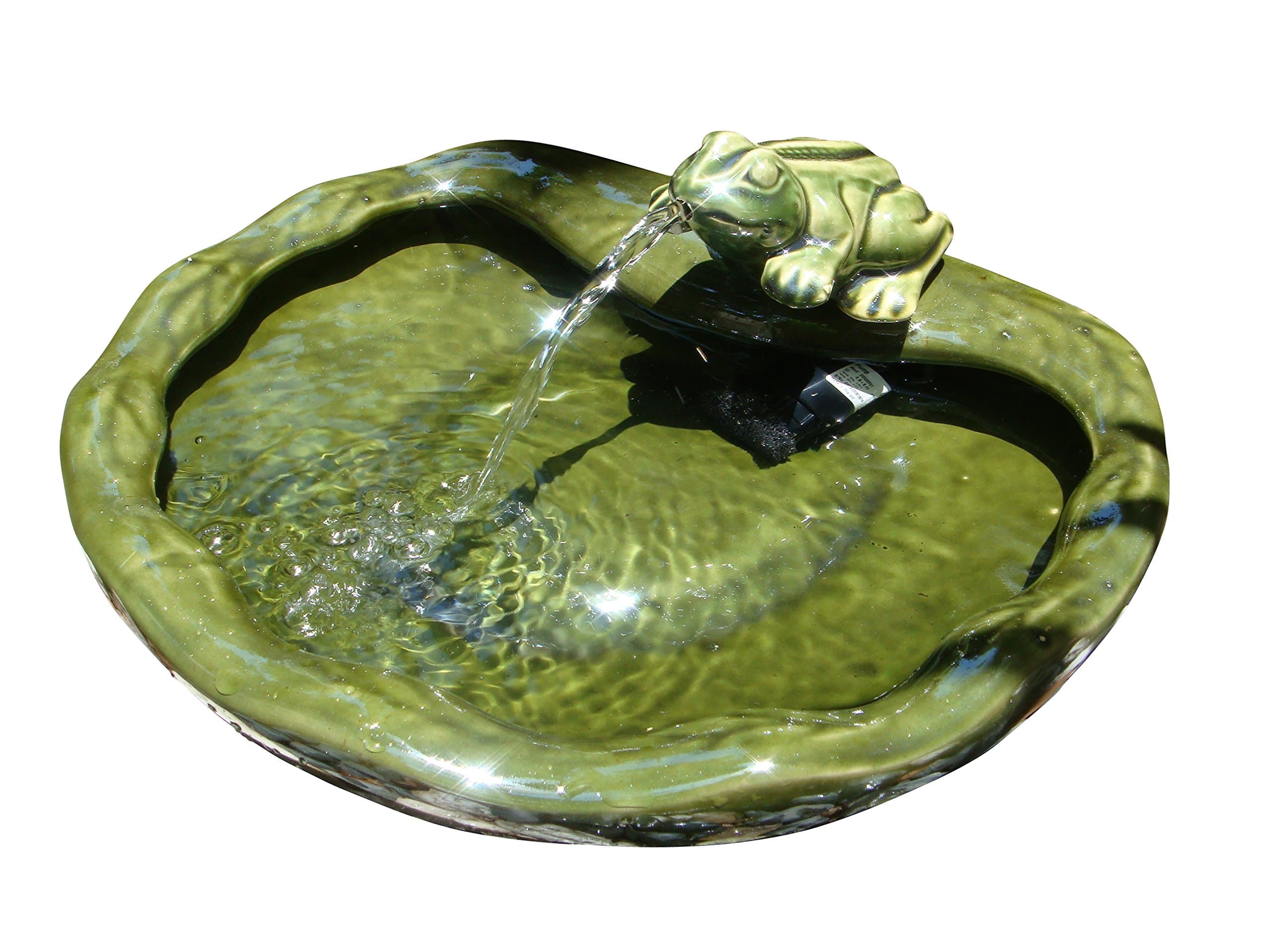 Solar Powered Frog Garden Water Feature