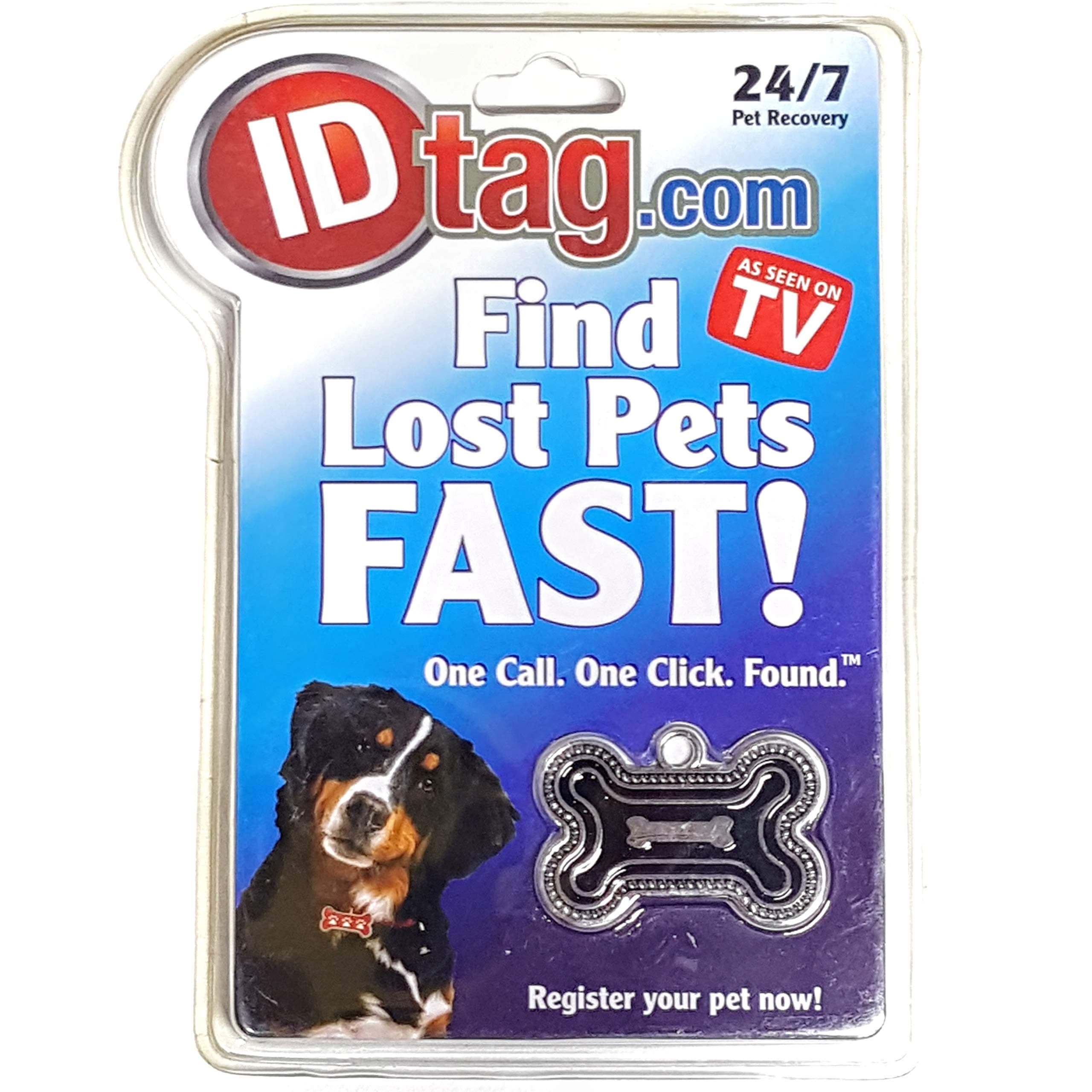 Smart Tag Pet ID Tag - Enameled Medium Black Bone
