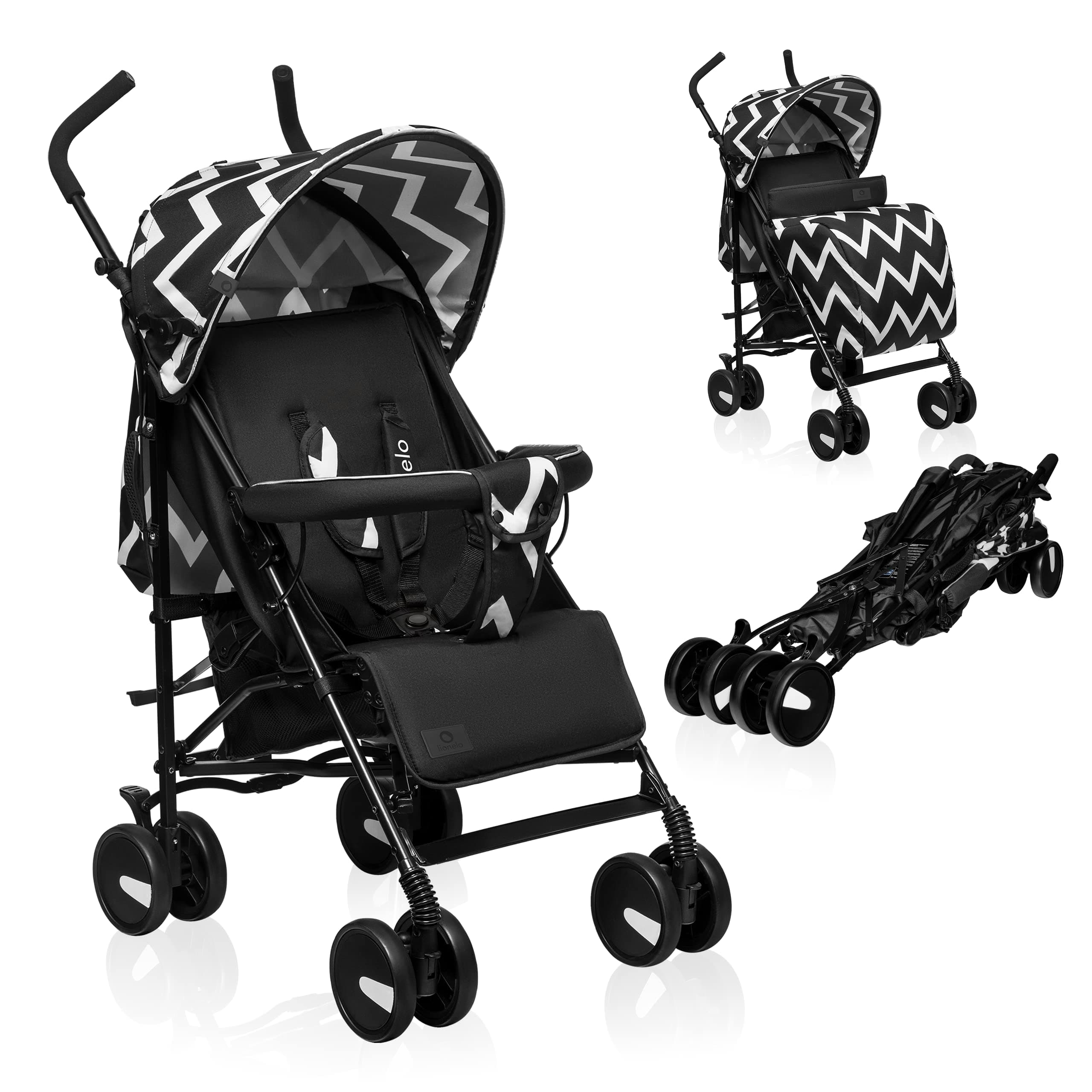ELIA Lightweight Stroller from 6 Months to 3 Years, Compact & Foldable Travel Pushchair with XXL Sunshade, 5-Point Safety Harness, Shock-Absorbent Wheels & Large Shopping Basket