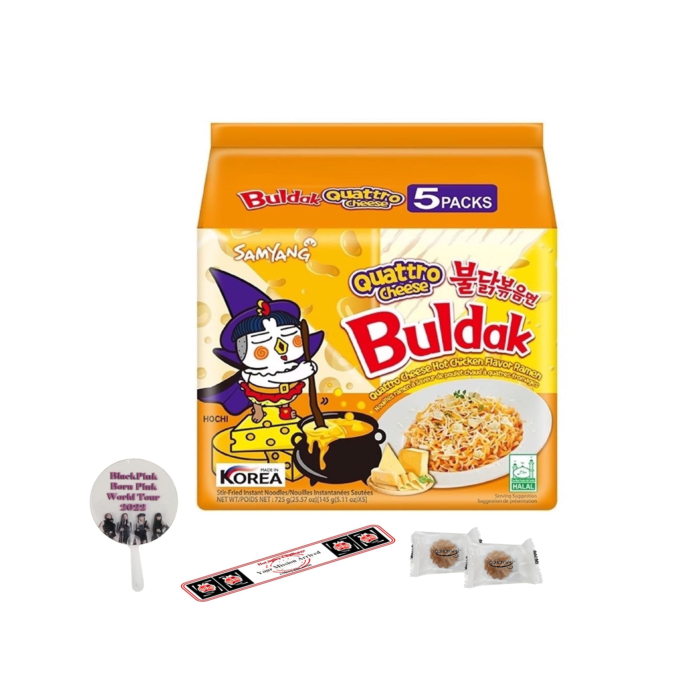 Samyang Quattro Cheese Hot Chicken Flavored BULDAK Ramen 5 Count 145 grams