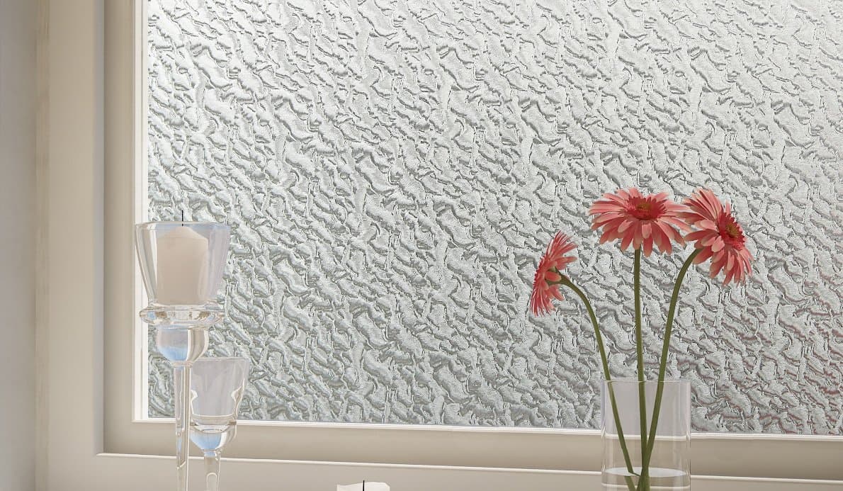Adhesive Free Privacy Window Film, Ripple Glass Pattern, 36" Wide (36" x 84" Roll)