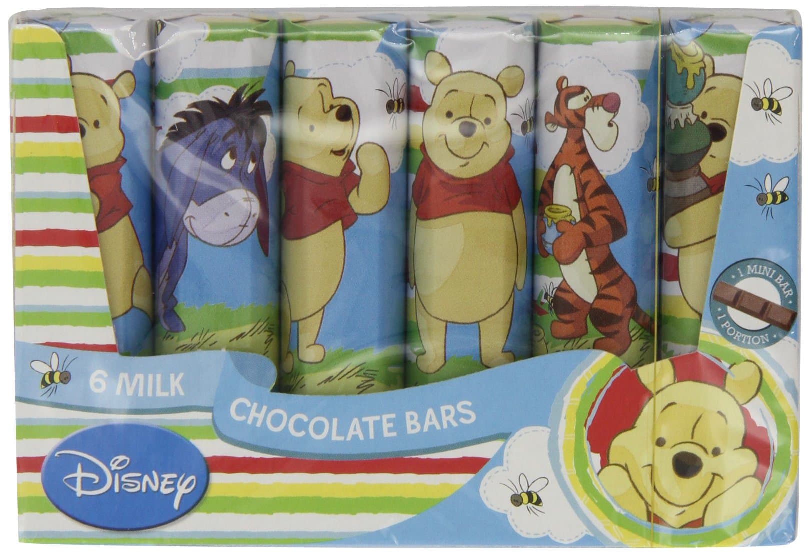 Steenland Winnie the Pooh Mini Bars 84 g (6 Packs, Each with 6 Bars)
