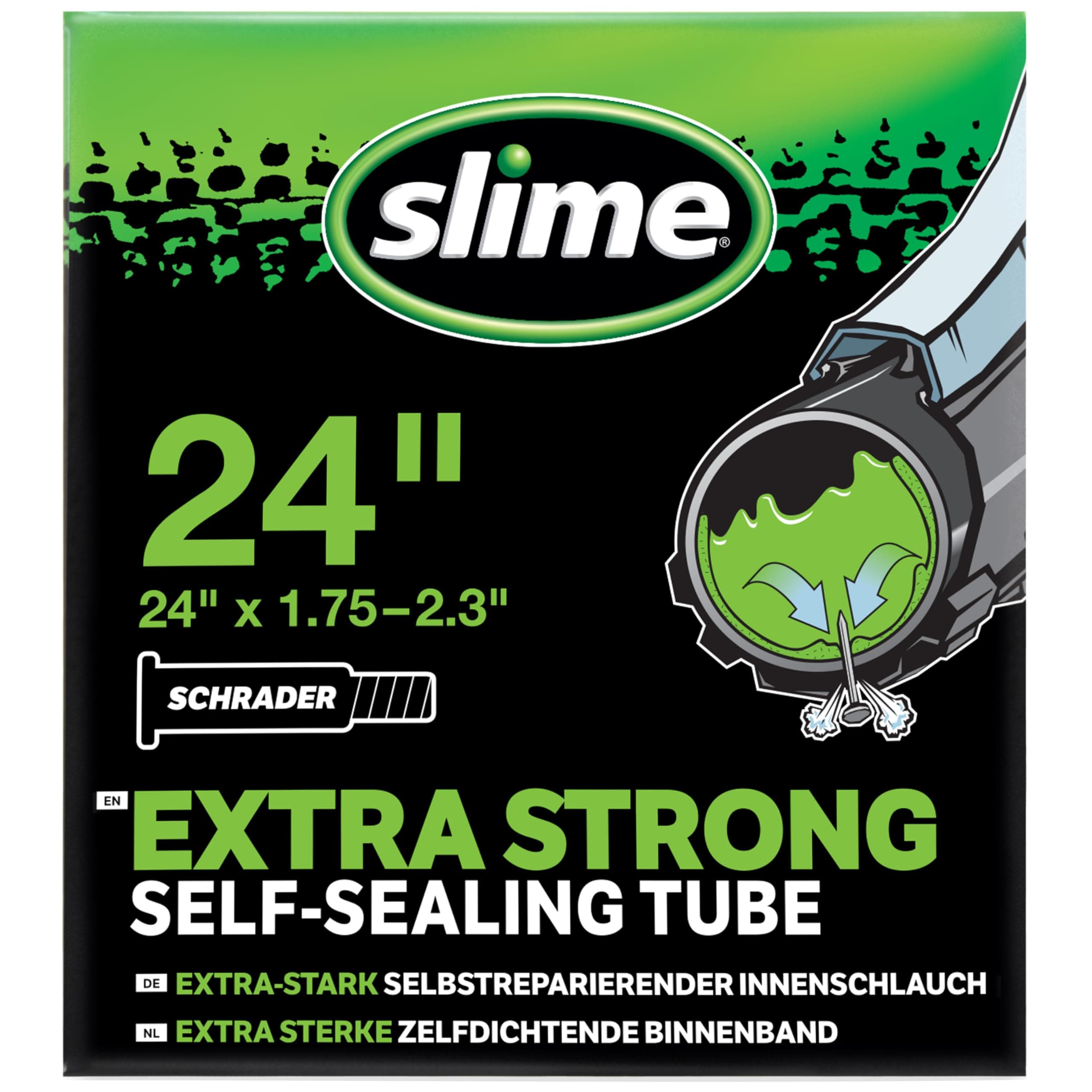 Slime Bike Inner Tube with Slime Puncture Sealant, Self Sealing, Prevent and Repair
