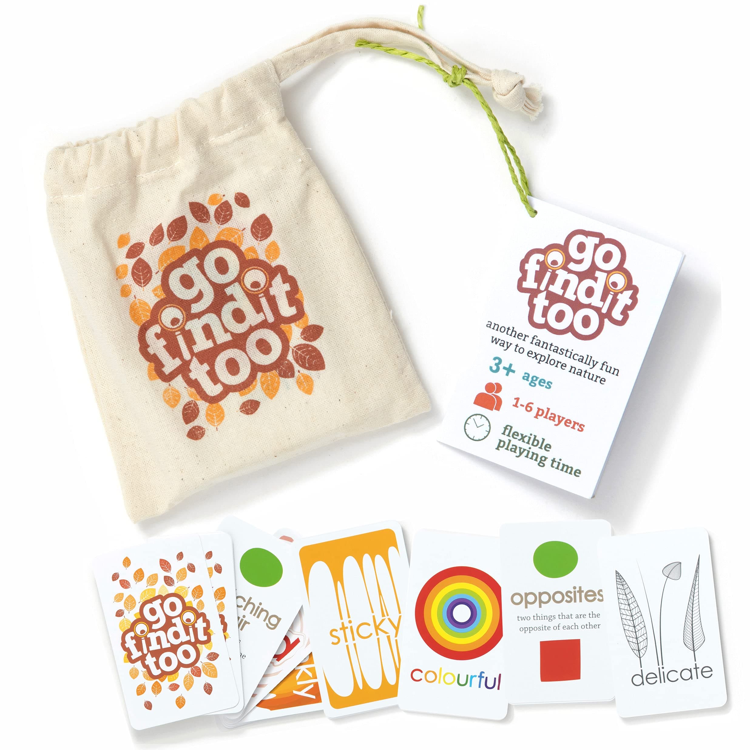 gofindit too The original outdoor nature scavenger hunt card game for kids and families Age 3+ Travel pocket game too