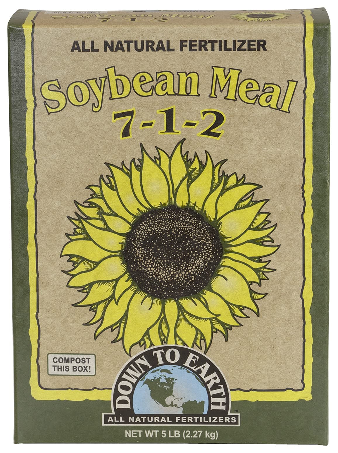 Down to Earth All Natural Soybean Meal Fertilizer 7-1-2, 5 lb