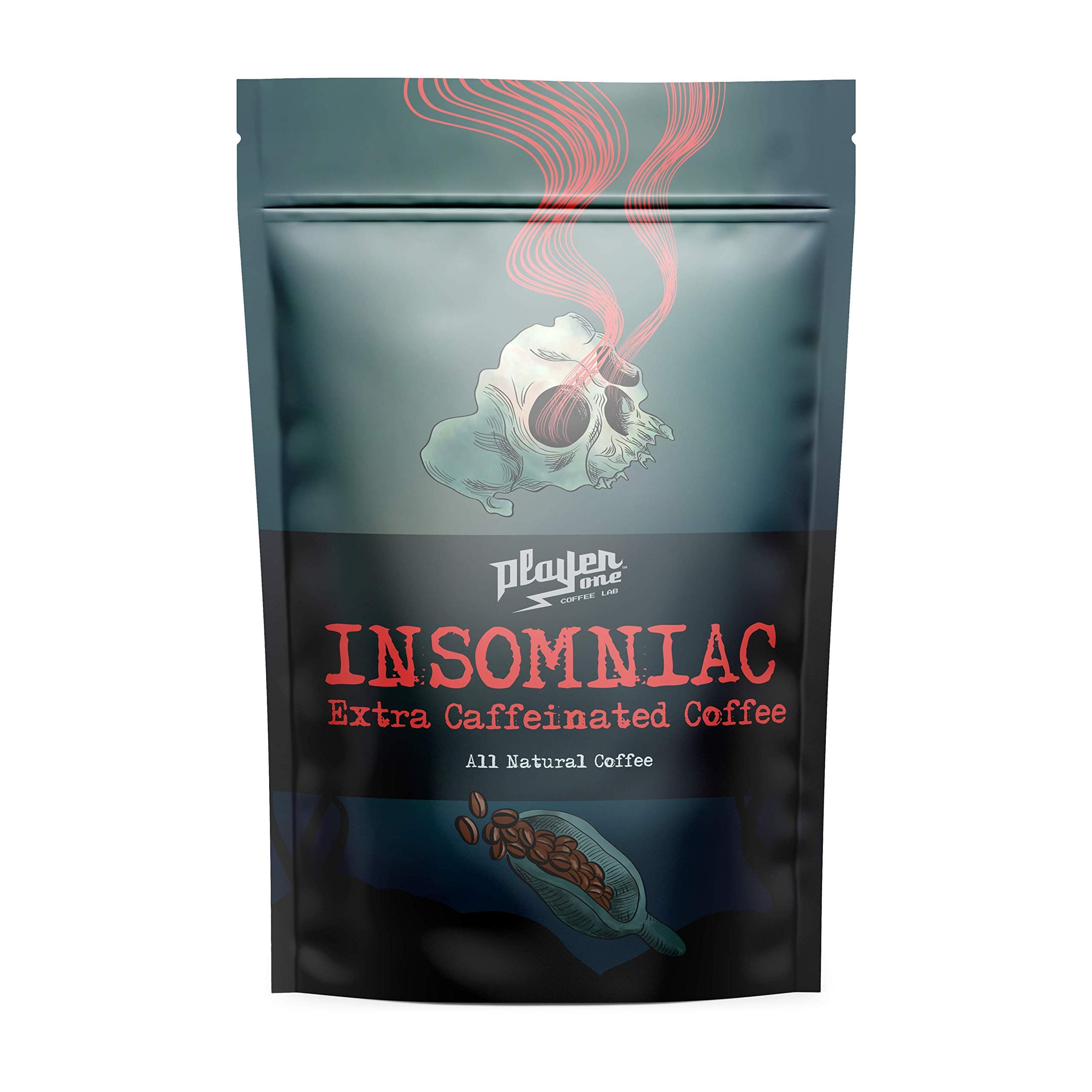 Insomniac Extra Caffeine Coffee, The Strongest Coffee In The World, 6x More Caffeine, 12oz (Ground)