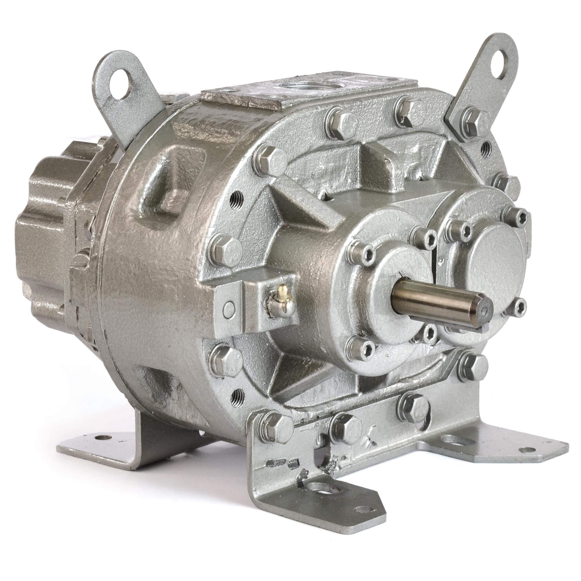 ZZ2M Positive Displacement Blower, 6-95 CFM, 12 PSI Pressure, 15" Hg Vacuum, Oil & Grease Lubricated, 1" FNPT, Left Hand Shaft, Compatible with Roots 22-URAI, Sutorbilt 2M, Tuthill 2002