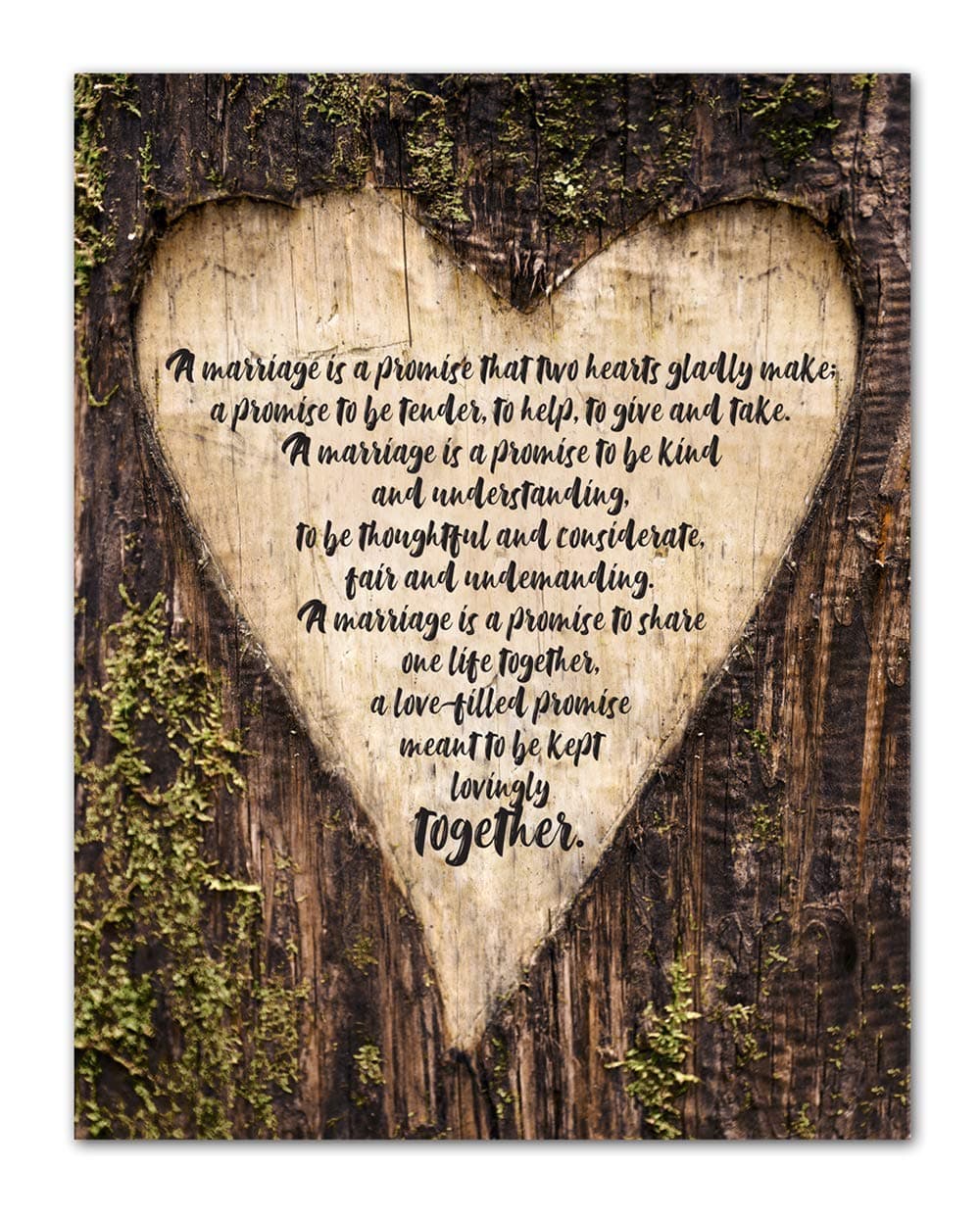 Parent of the Bride and Groom Wedding Day Sign, 11x14 Inches Unframed Art Print, Wall Decor, Ready to Hang, Home Decor (Heart)