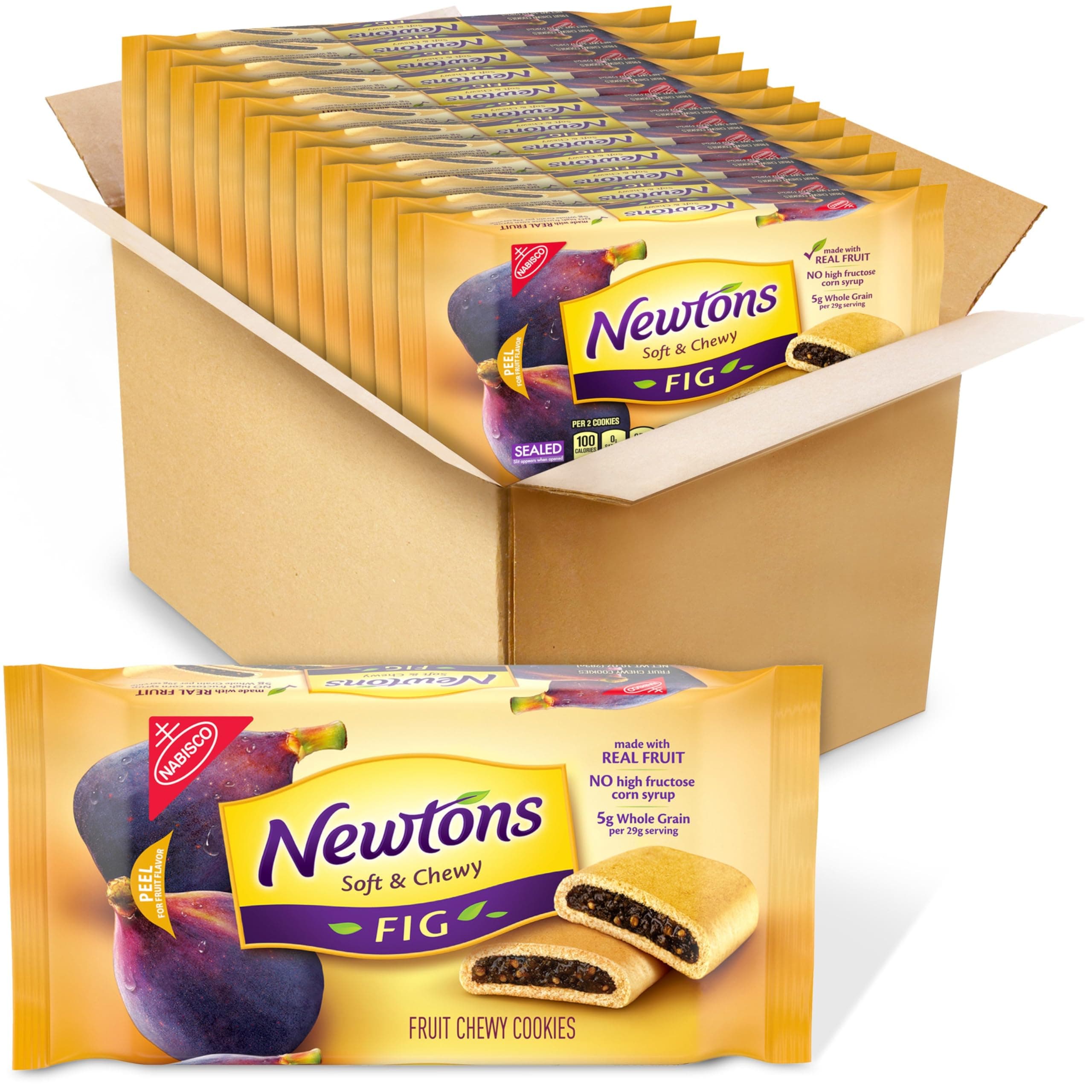 Fig Newtons Soft & Fruit Chewy Fig Cookies, 12-10 oz Packs