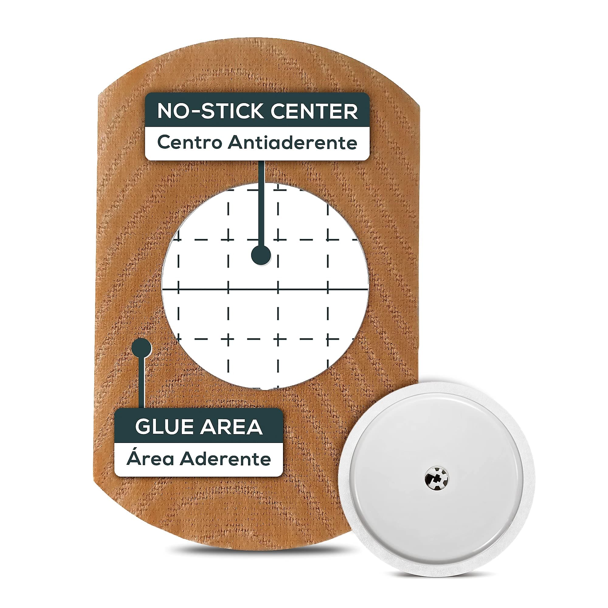 25 Pack Freestyle Libre Sensor Cover - NO Glue in The Center - Adhesive Patch to Cover Your CGM Freestyle Libre Sensor - Diabetes Care Freestyle - Waterproof - Size S (7.5 x 5 cm)