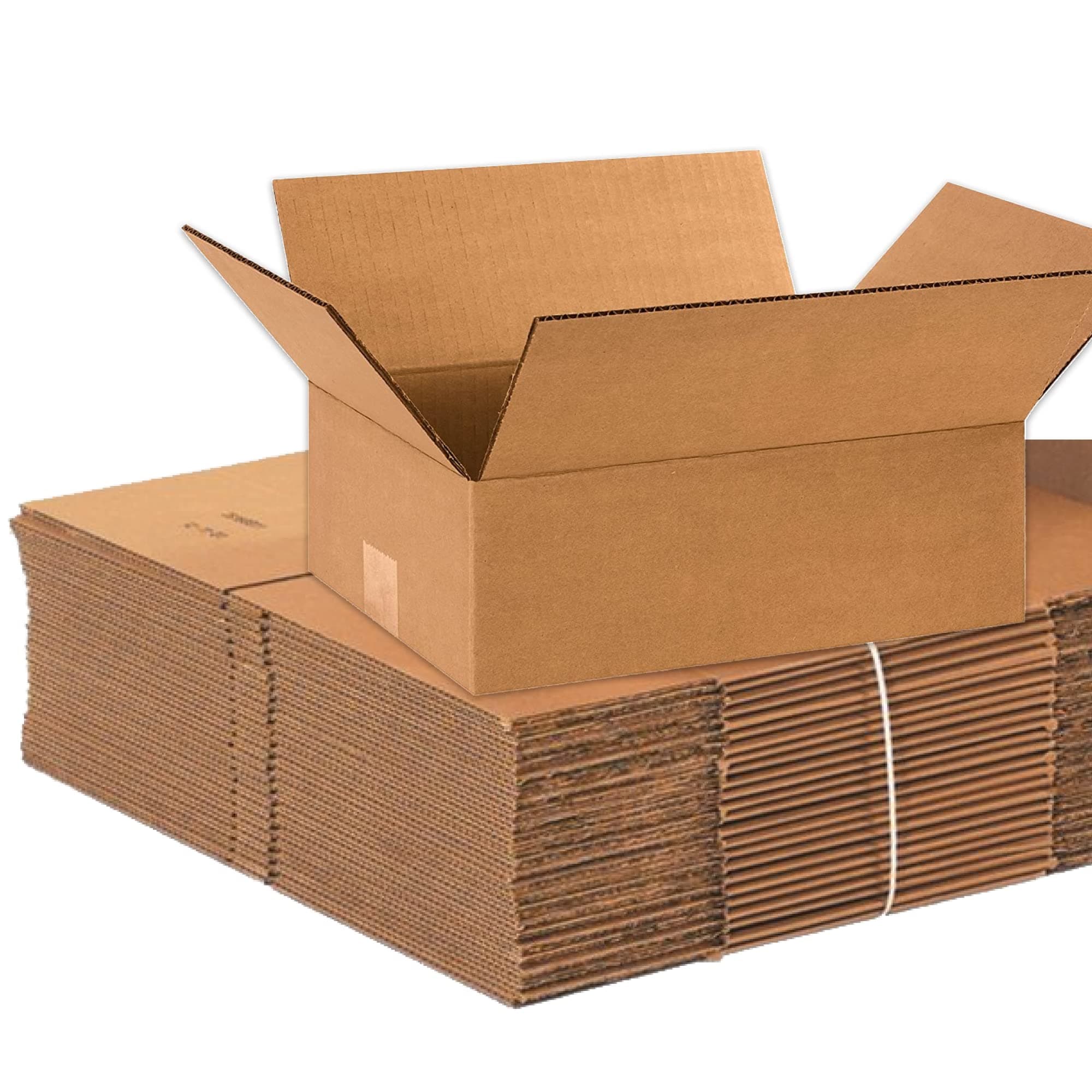BOX USA Shipping Boxes 12"L x 9"W x 4"H 25-Pack Flat Corrugated Cardboard Box for Packing, Moving and Storage
