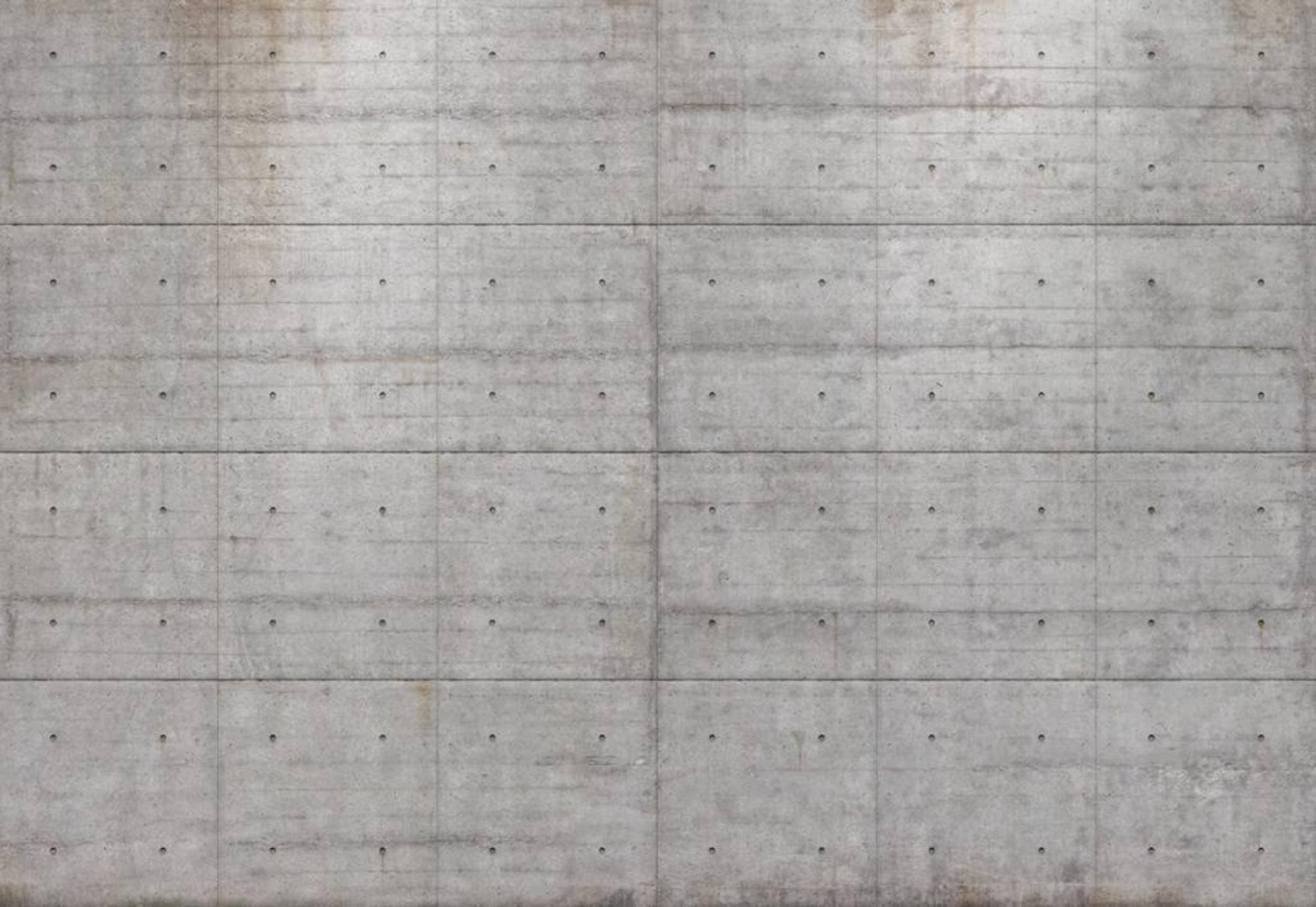 8-938 Concrete Blocks Wall Mural, Grey, 145x100x0.125