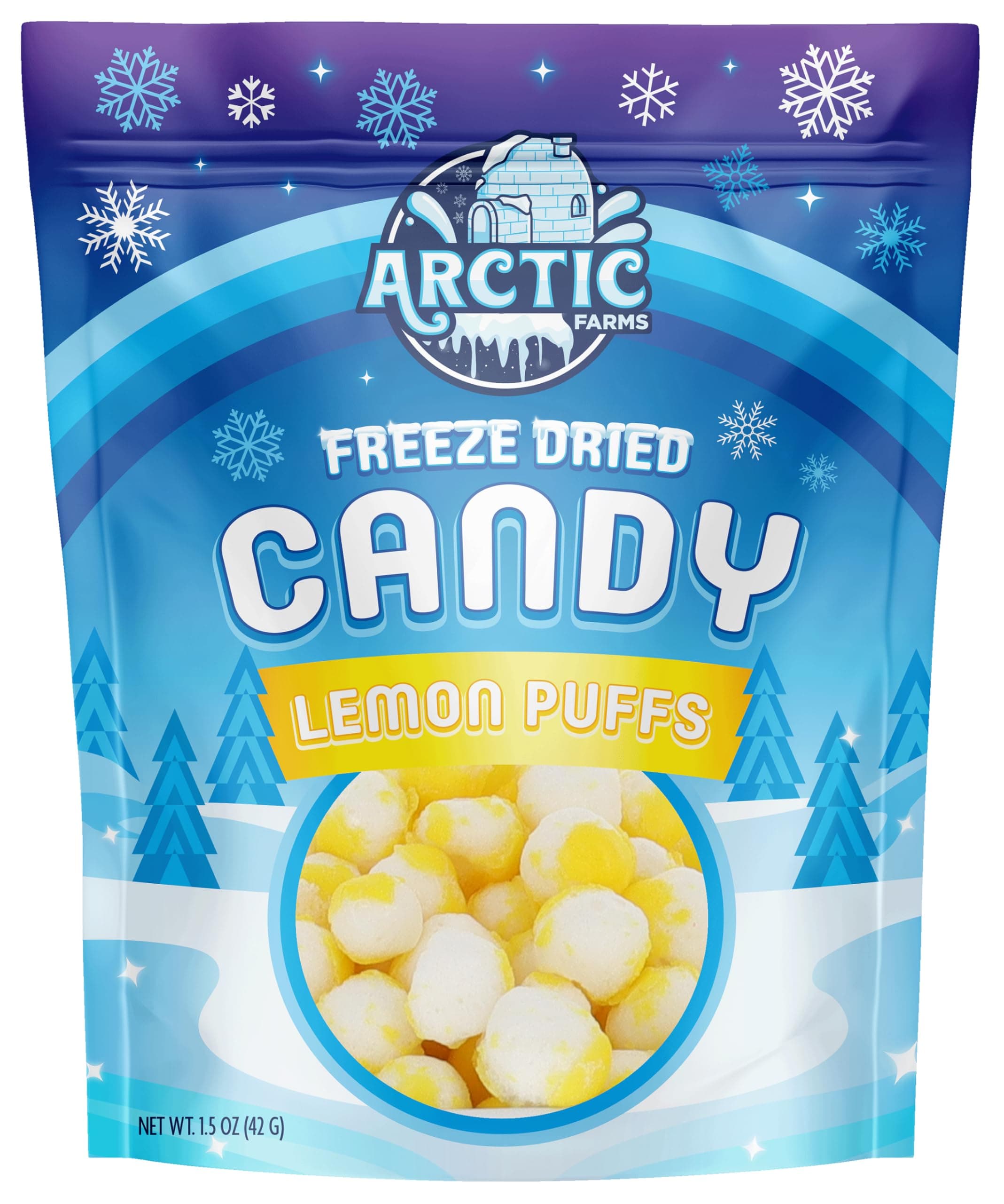 Freeze Dried Candy Sour Lemon Puff (Lemon Puff) (1.5oz)