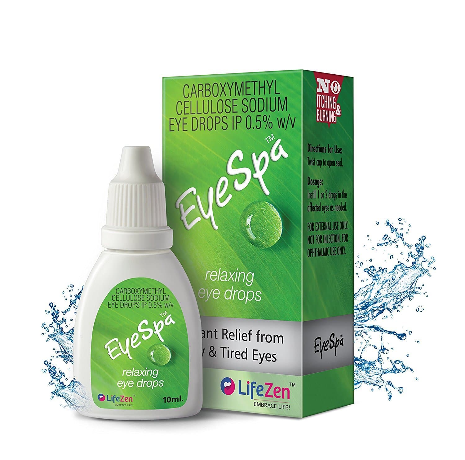 EyeSpa Eye Drops 10ML (Pack of 1) | Fresh Carboxymethylcellulose Eye Drop | Eye Drops for Regular Use - Eye Care Products for Clear, Relaxed Eyes