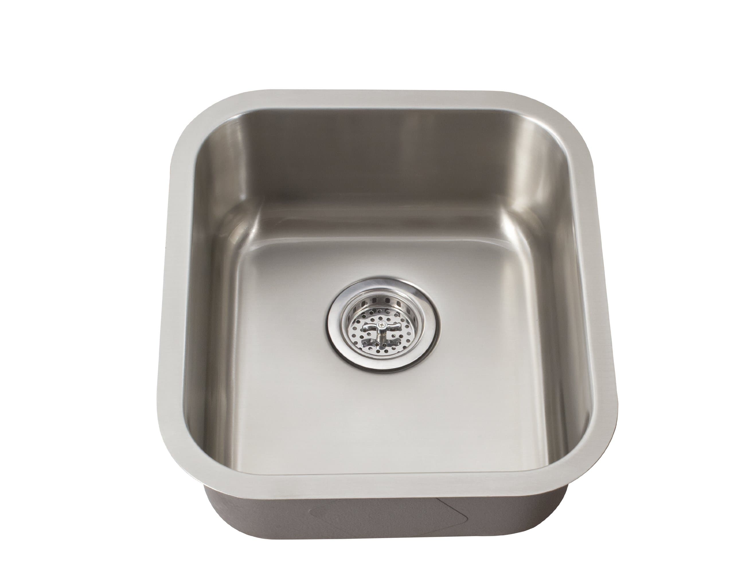 Schon SCSBMB18 Undermount 18-Gauge Single Bowl 16 3/16-Inch by 18-Inch Bar Sink, Stainless Steel