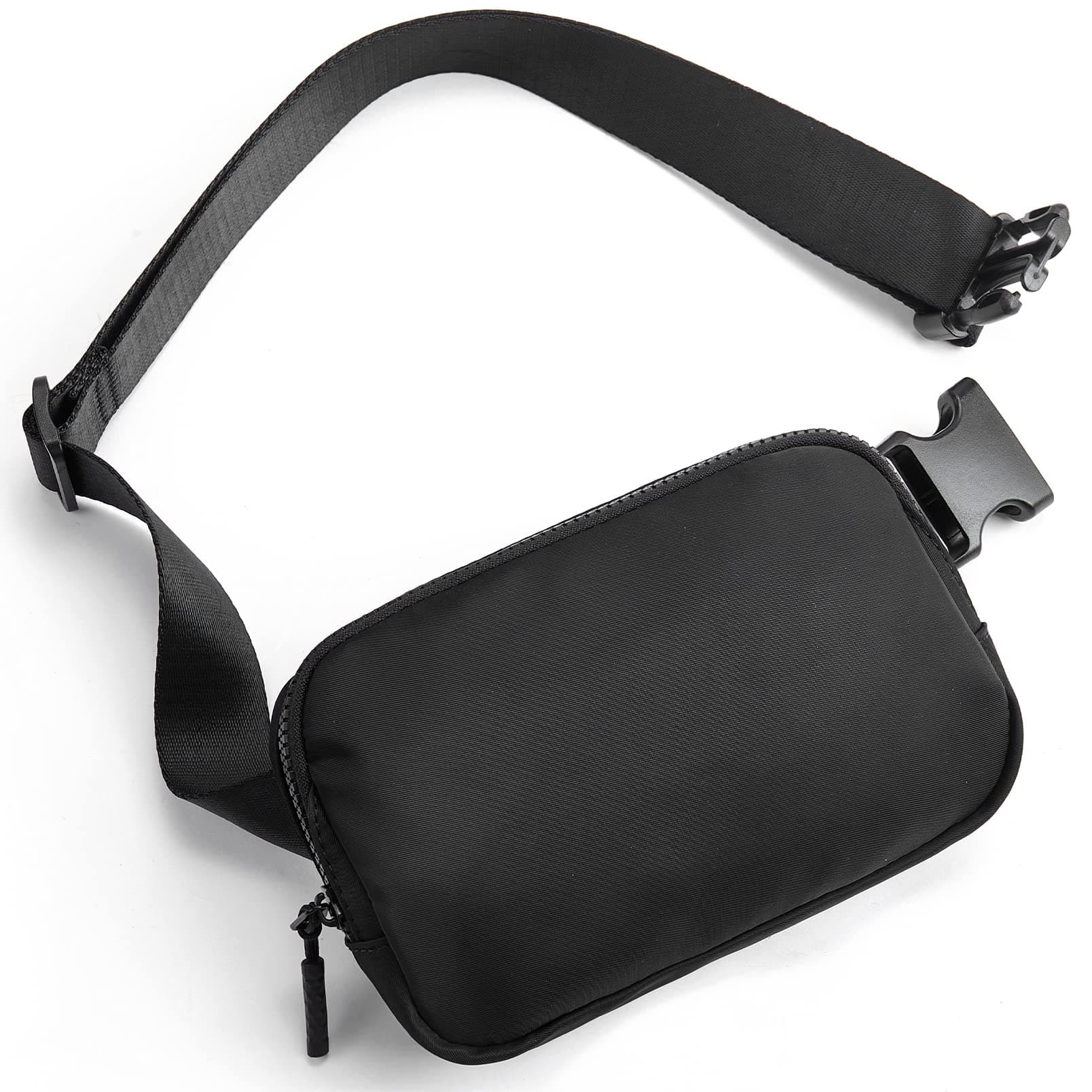 Fanny Packs for Women Men Small Belt Bag Fashionable Crossbody Fanny Pack Waist Bag with Adjustable Strap Black