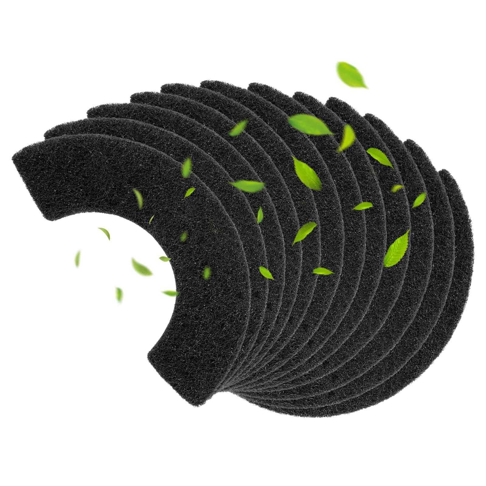 12 Pack 0.5 in Thickness Carbon Filters Compatible with Model 4, Cat Litter Box Filters Replacement to Absorb Odors Control Damp from Pets and Keep Home Fresh