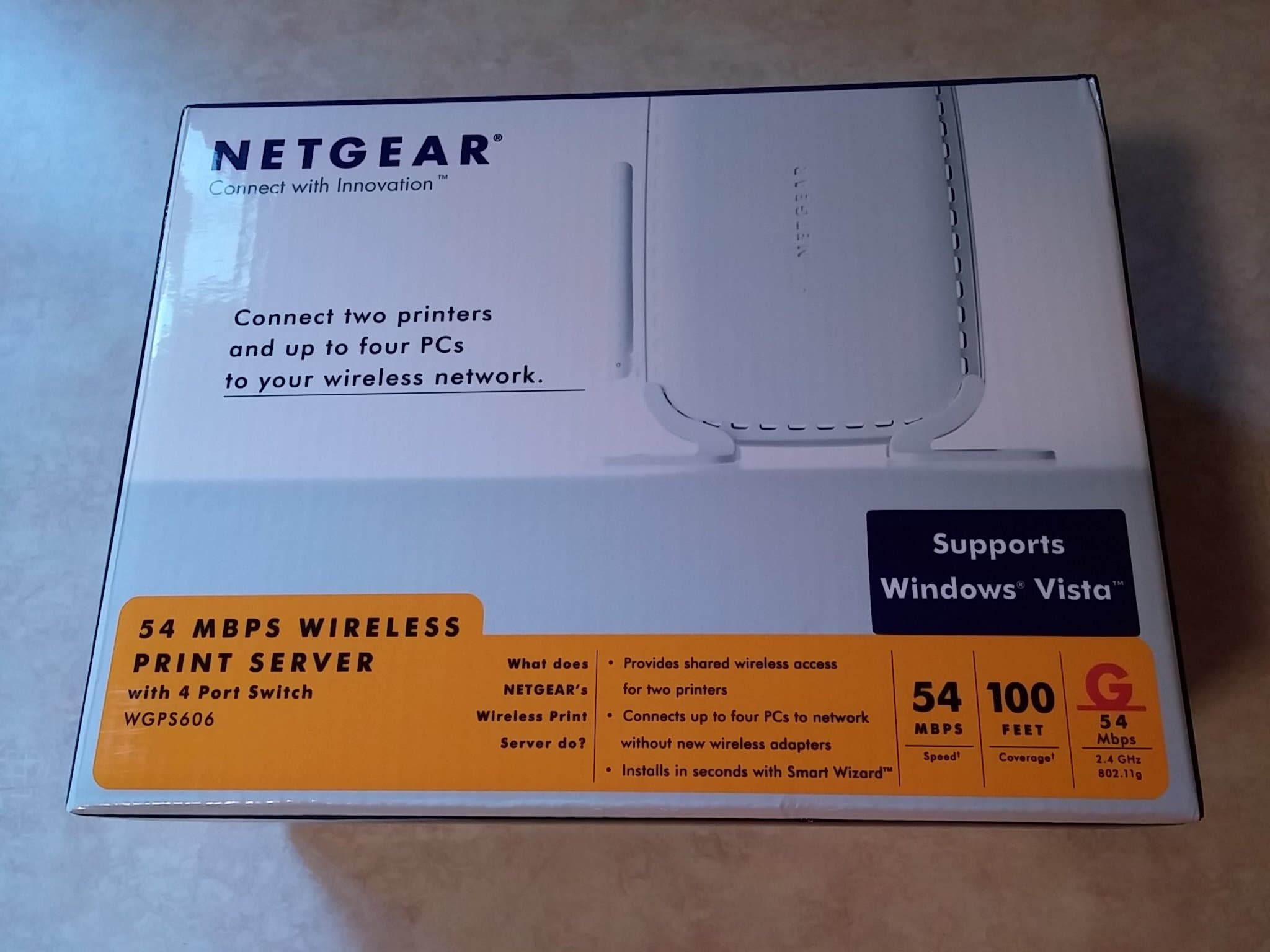 NETGEAR WGPS606 802.11g Print Server with 4-Port Switch