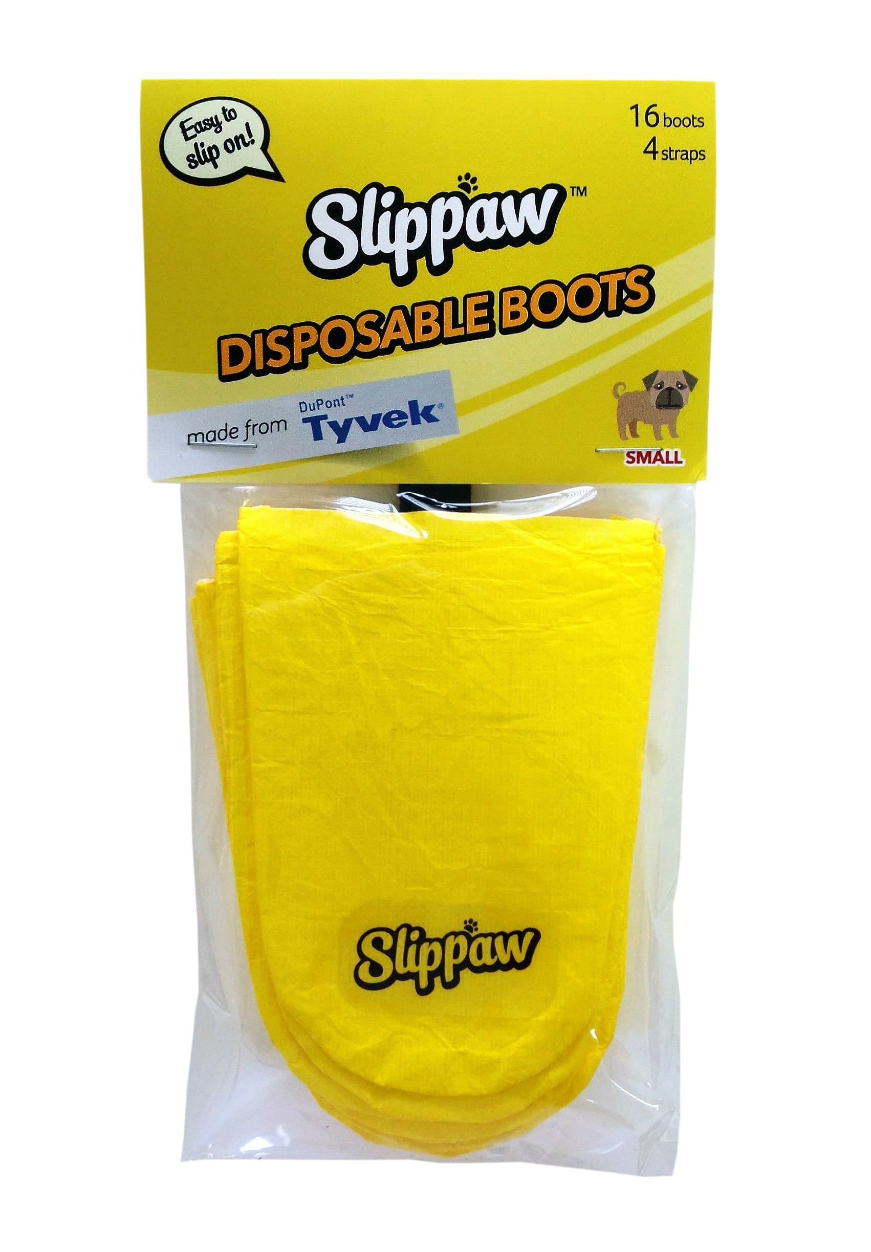 Slippaw Disposable Dog Boots, SMALL, Pack of 16 - Made From Dupont Tyvek