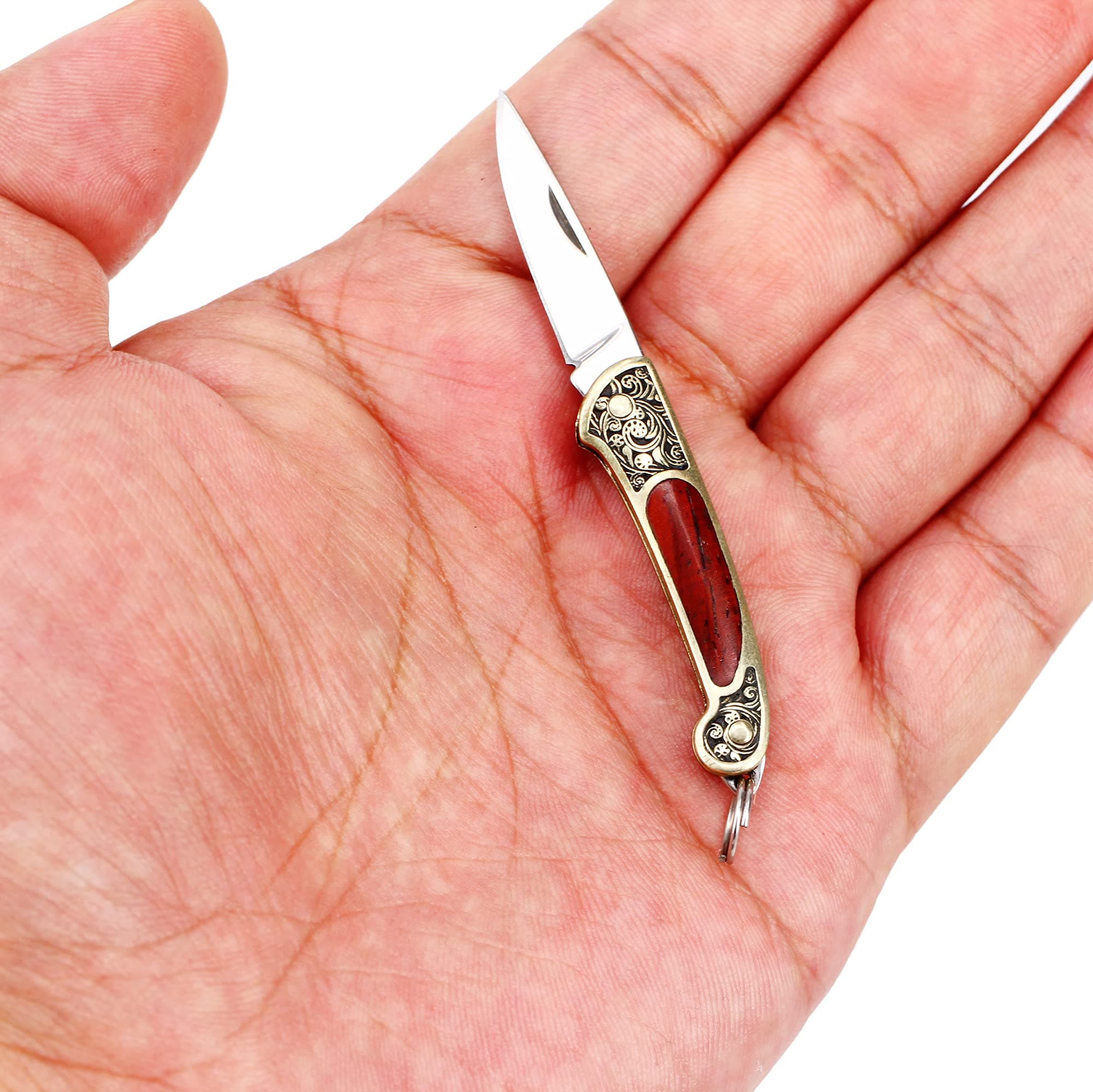 Tiny Folder Pocket Knife, Eastern Delights Miniature Collection Gadgets Tool for Opening Package (Brown)