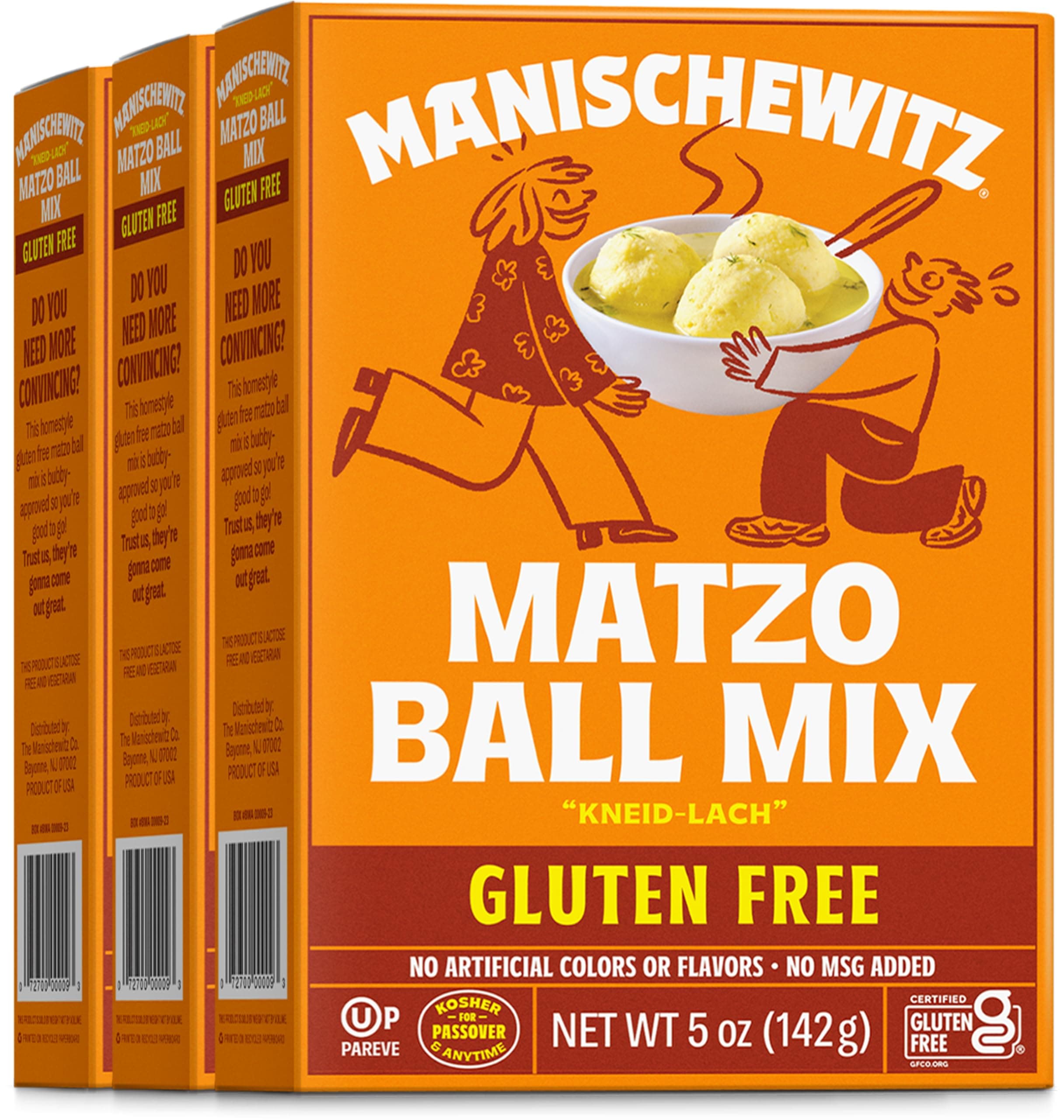 Manischewitz Gluten Free Matzo Ball Mix, 5 Ounce (Pack of 3) Easy to Prepare, Delicious & Authentic Matzo Balls