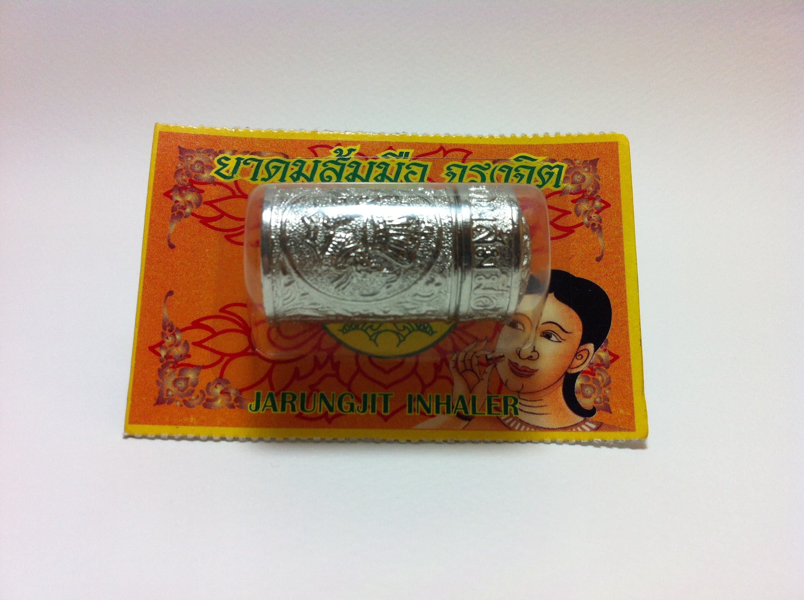 Jarungjit 100% Natural Thai Herbal Inhaler Fingered Relief of Dizziness Faint Nasal Decongestion & Refreshing Feeling 2g