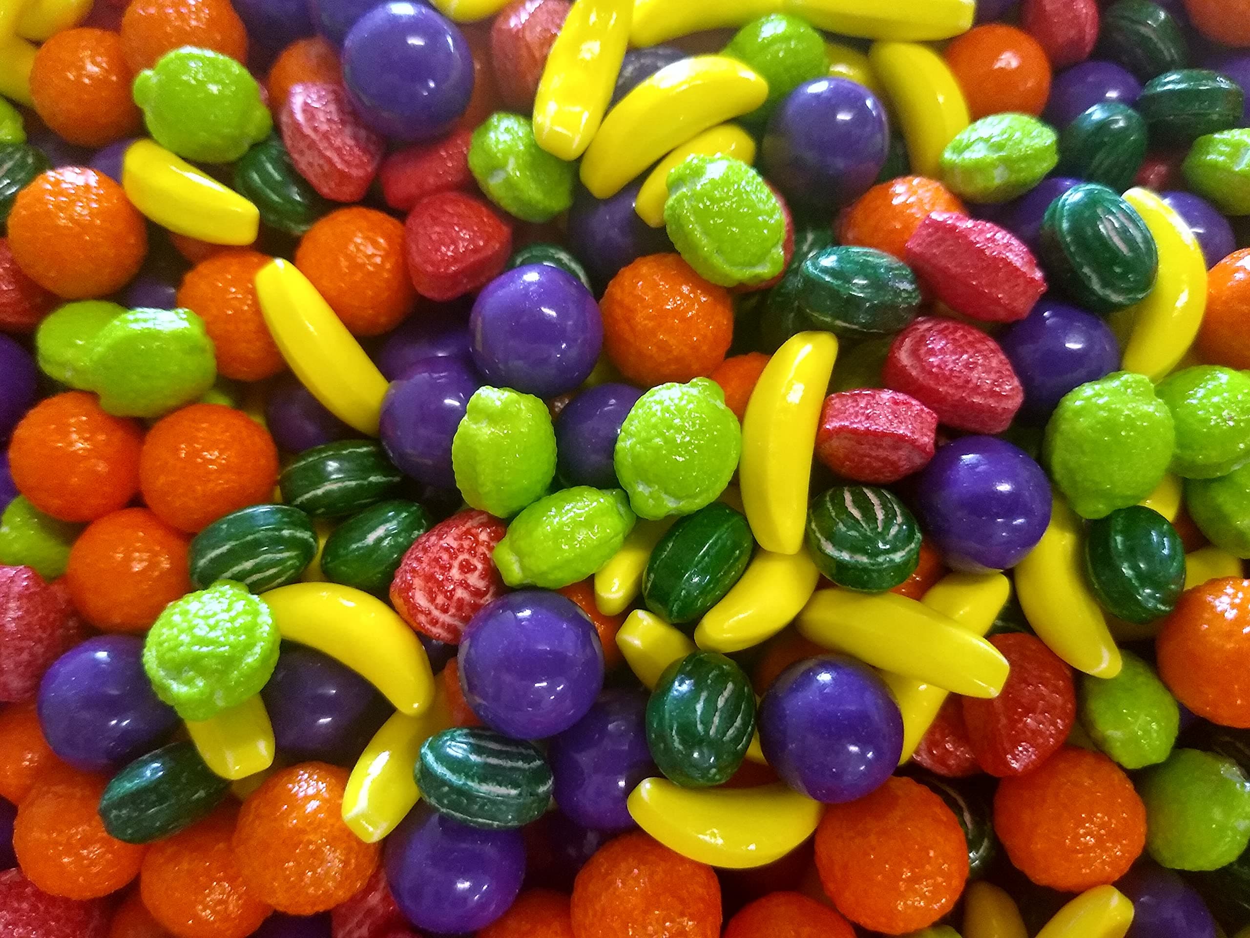 Nitwitz - 2 lbs of Fruity Hard Banana Strawberry Watermelon Lime Orange Plum Fresh Delicious Colorful Flavored Candy
